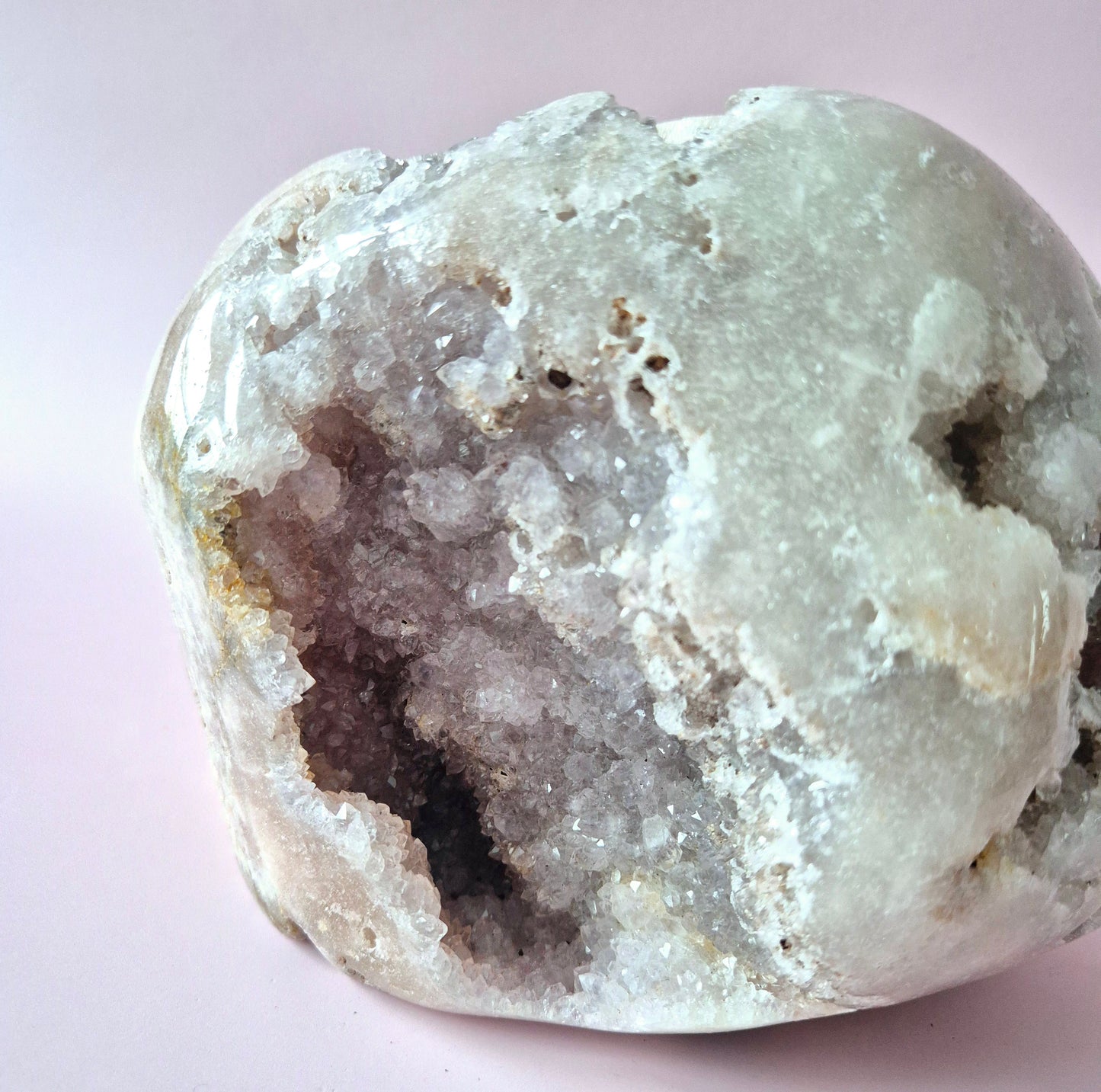Druzy Pink Amethyst Freeforms & Flames – Magische, sanfte Energie