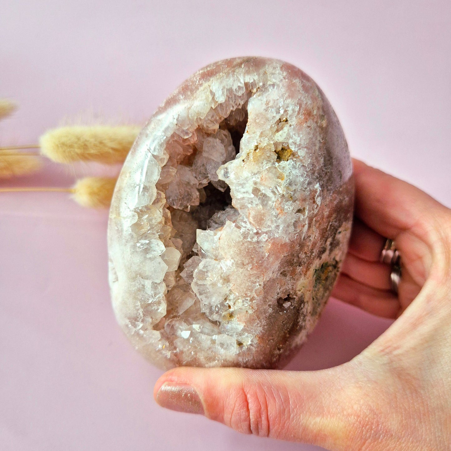 Druzy Pink Amethyst Freeforms & Flames – Magische, sanfte Energie
