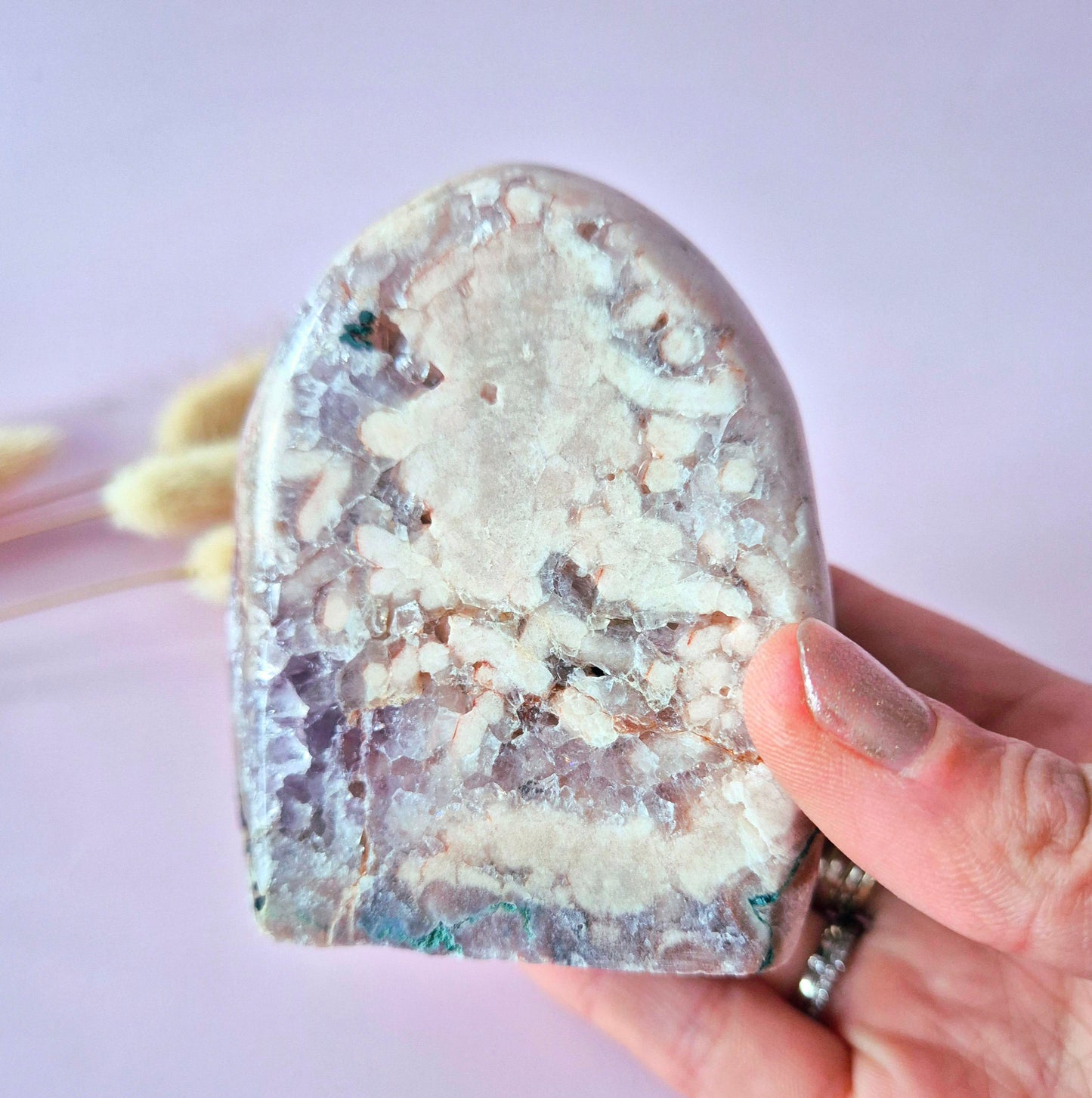 Druzy Pink Amethyst Freeforms & Flames – Magische, sanfte Energie