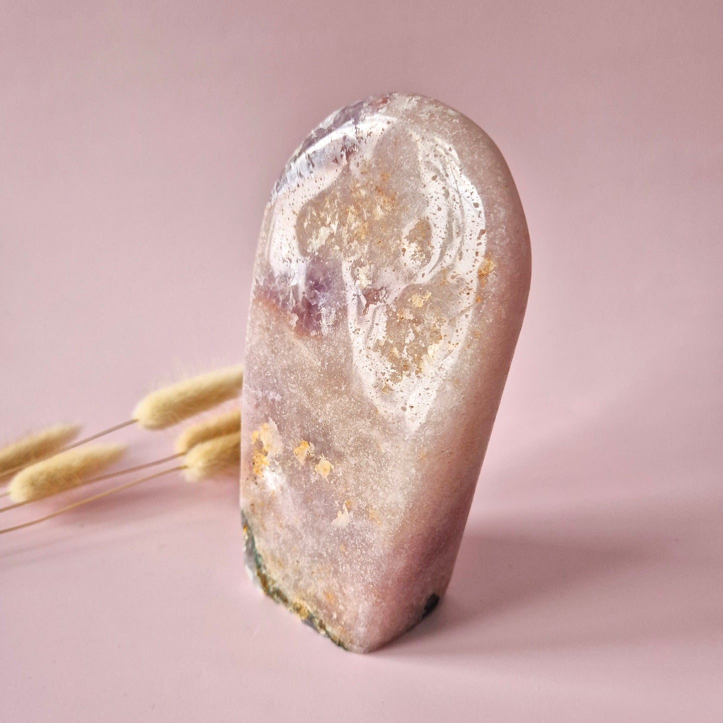 Druzy Pink Amethyst Freeforms & Flames – Magische, sanfte Energie