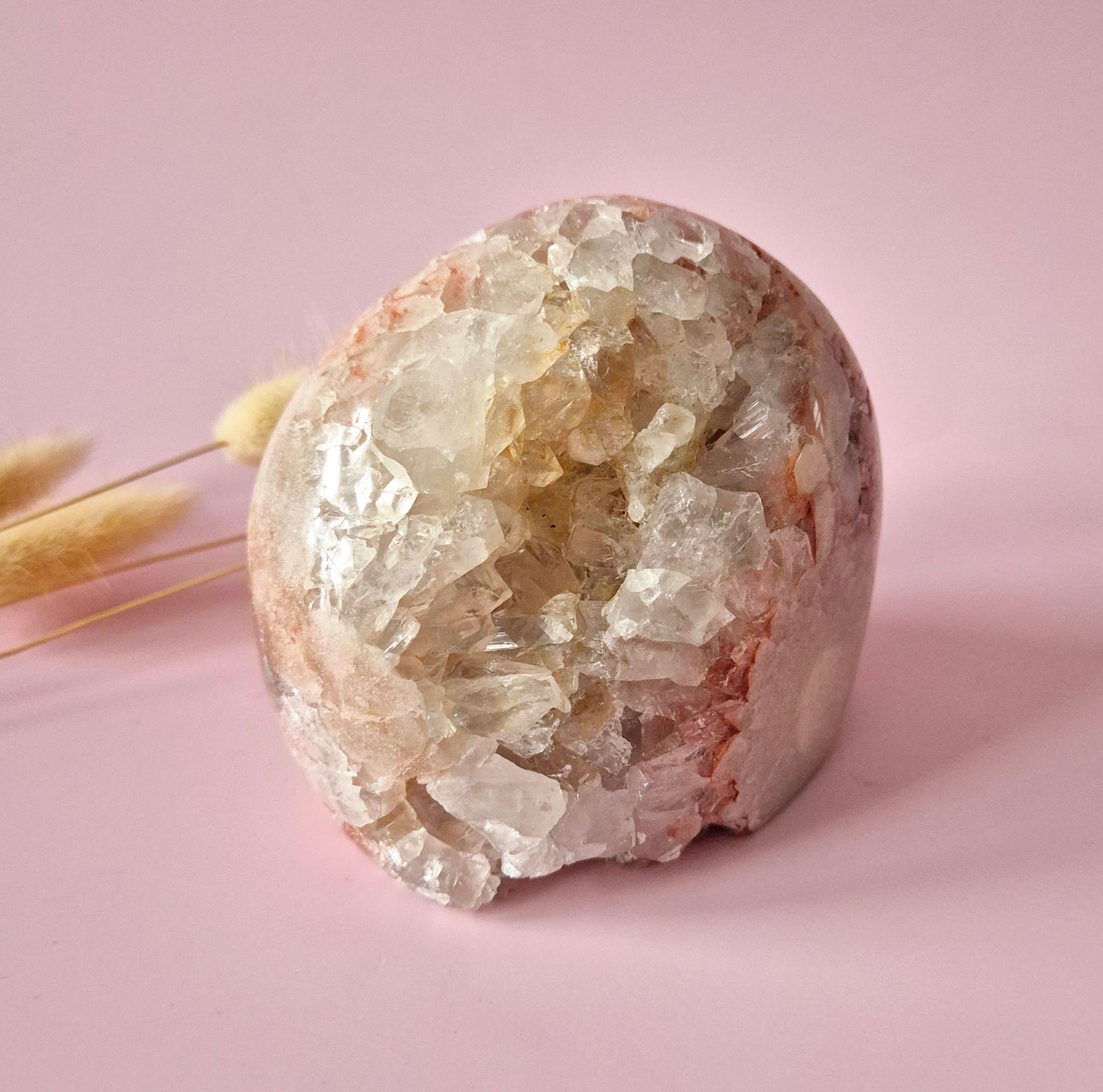 XL Edelsteen Druzy Pink Amethist Geode Freeform van 749 gram Statement Piece