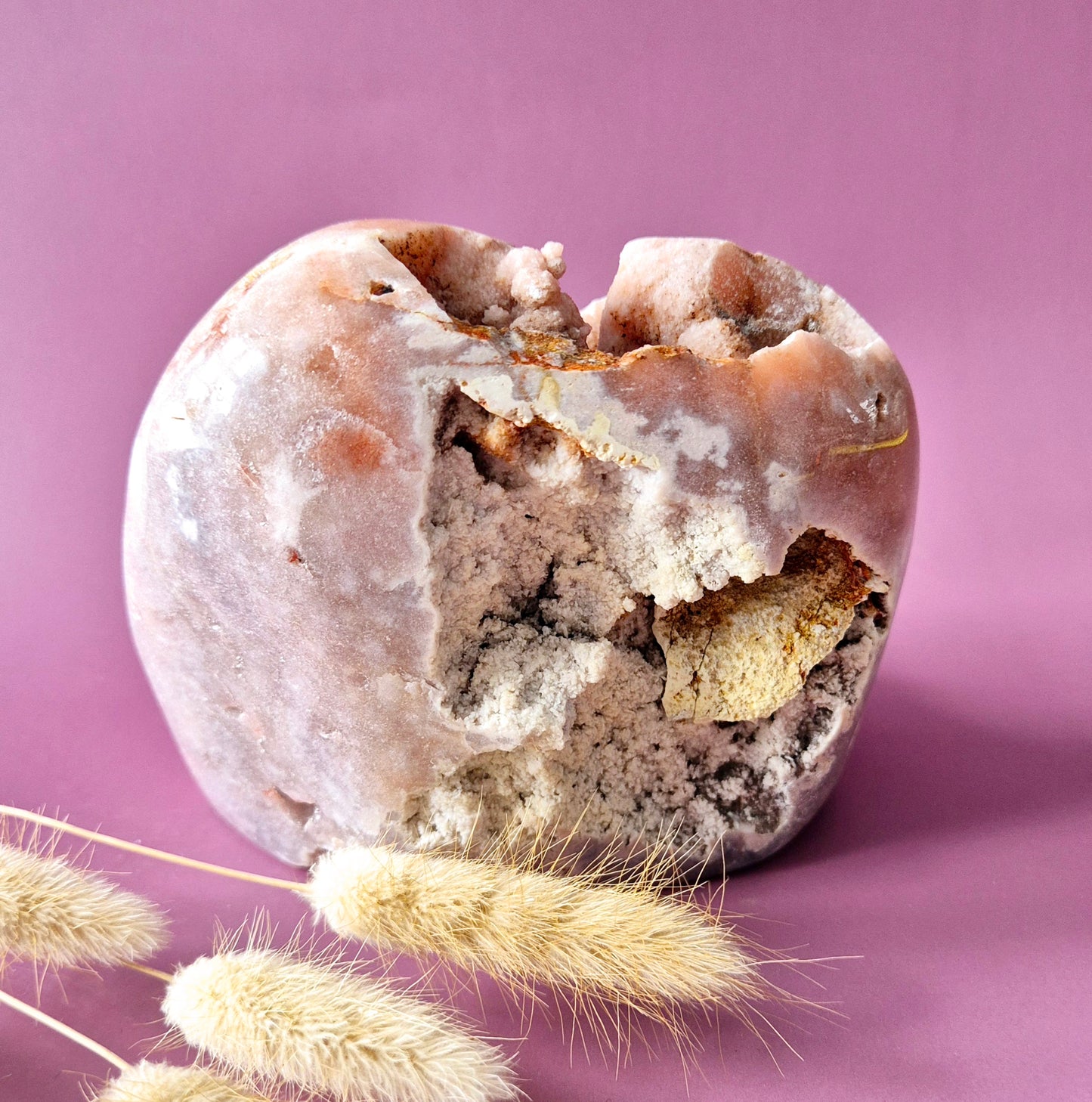 XL Edelsteen Druzy Pink Amethist Geode Freeform van 1521 gram Statement Piece