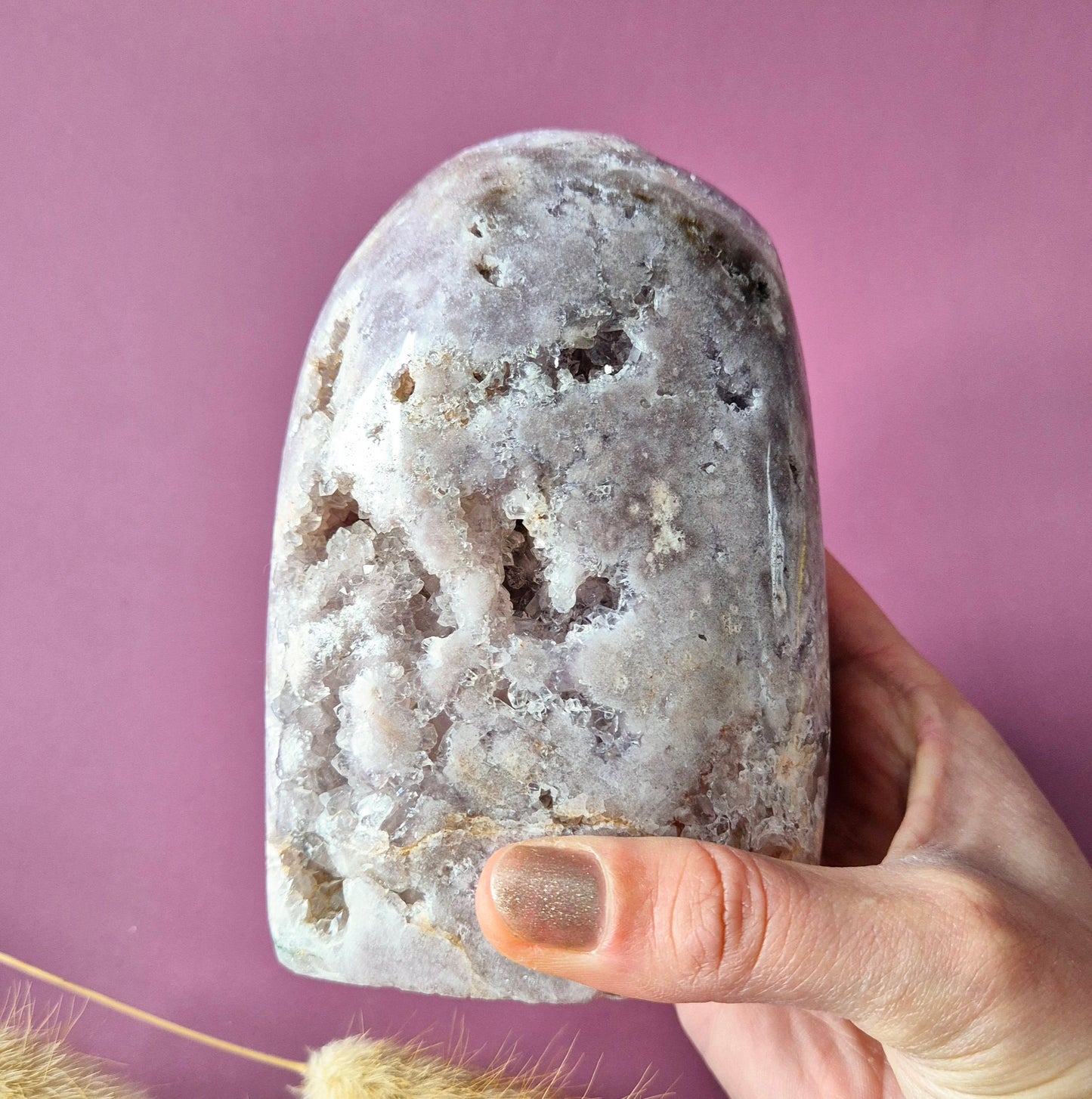 Druzy Pink Amethyst Freeforms & Flames – Magische, sanfte Energie