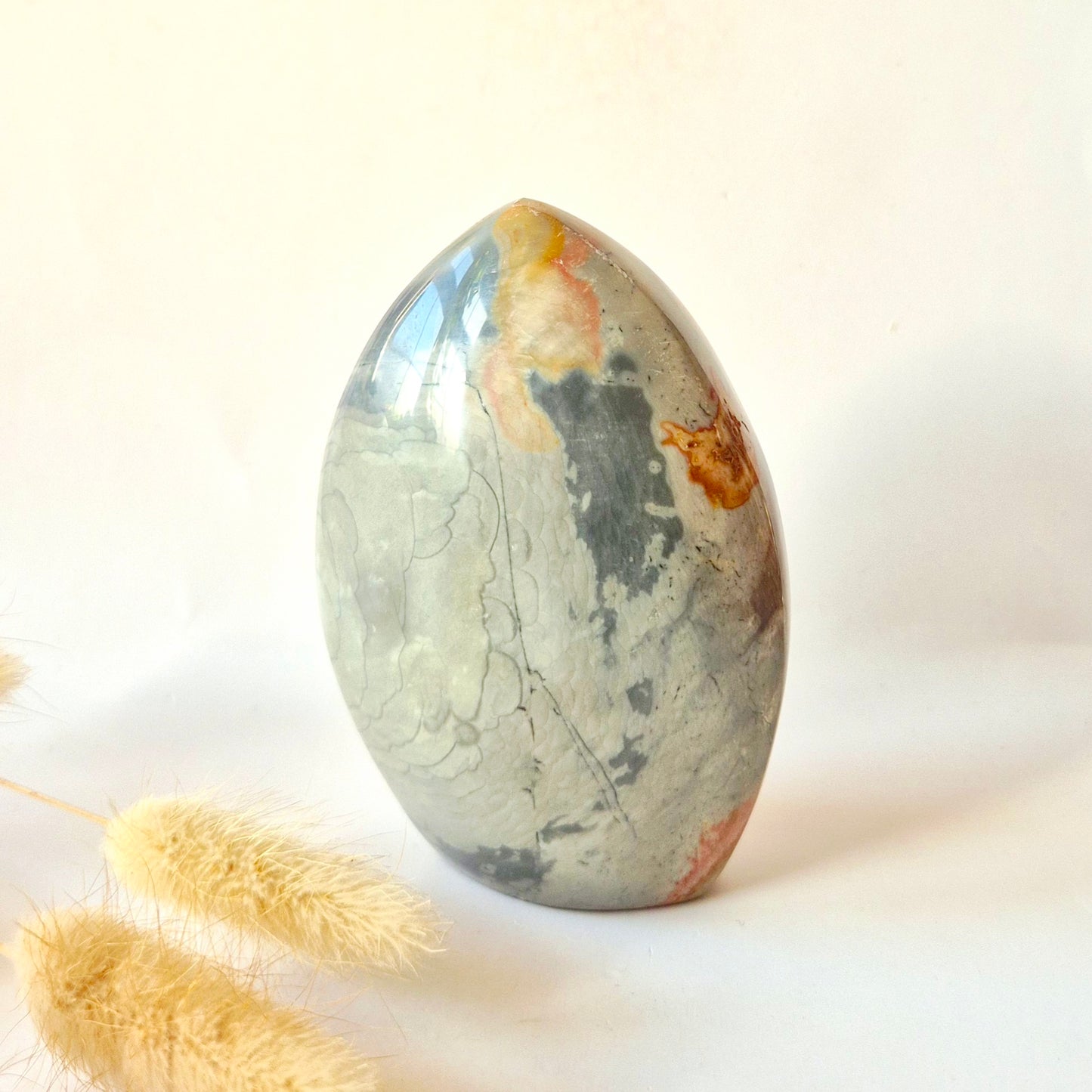 Edelsteen Spiritueel Statement piece Polychrome Ocean Jasper Freeform – 377 g