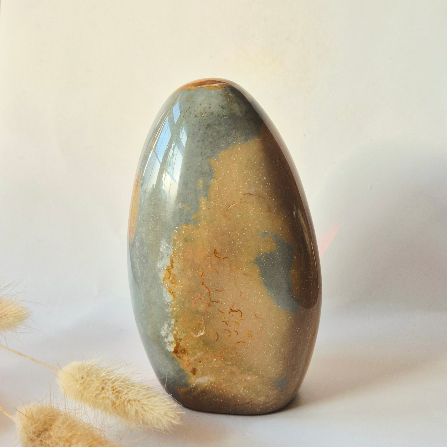 Edelsteen Spiritueel Statement piece Polychrome Ocean Jasper Freeform – 646 g