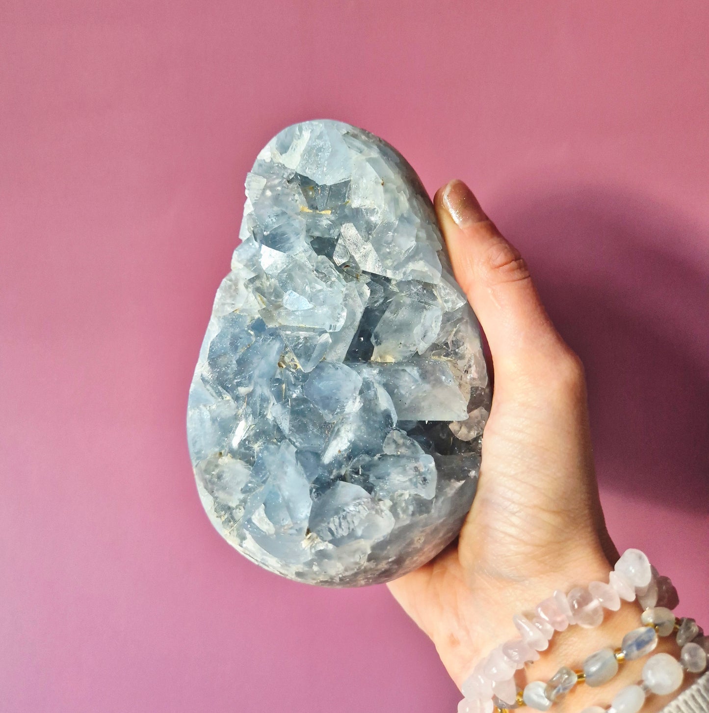 Coelestin-Ei – 1770 Gramm | Himmelblauer Ruhepunkt mit Engelsenergie (Celestin)