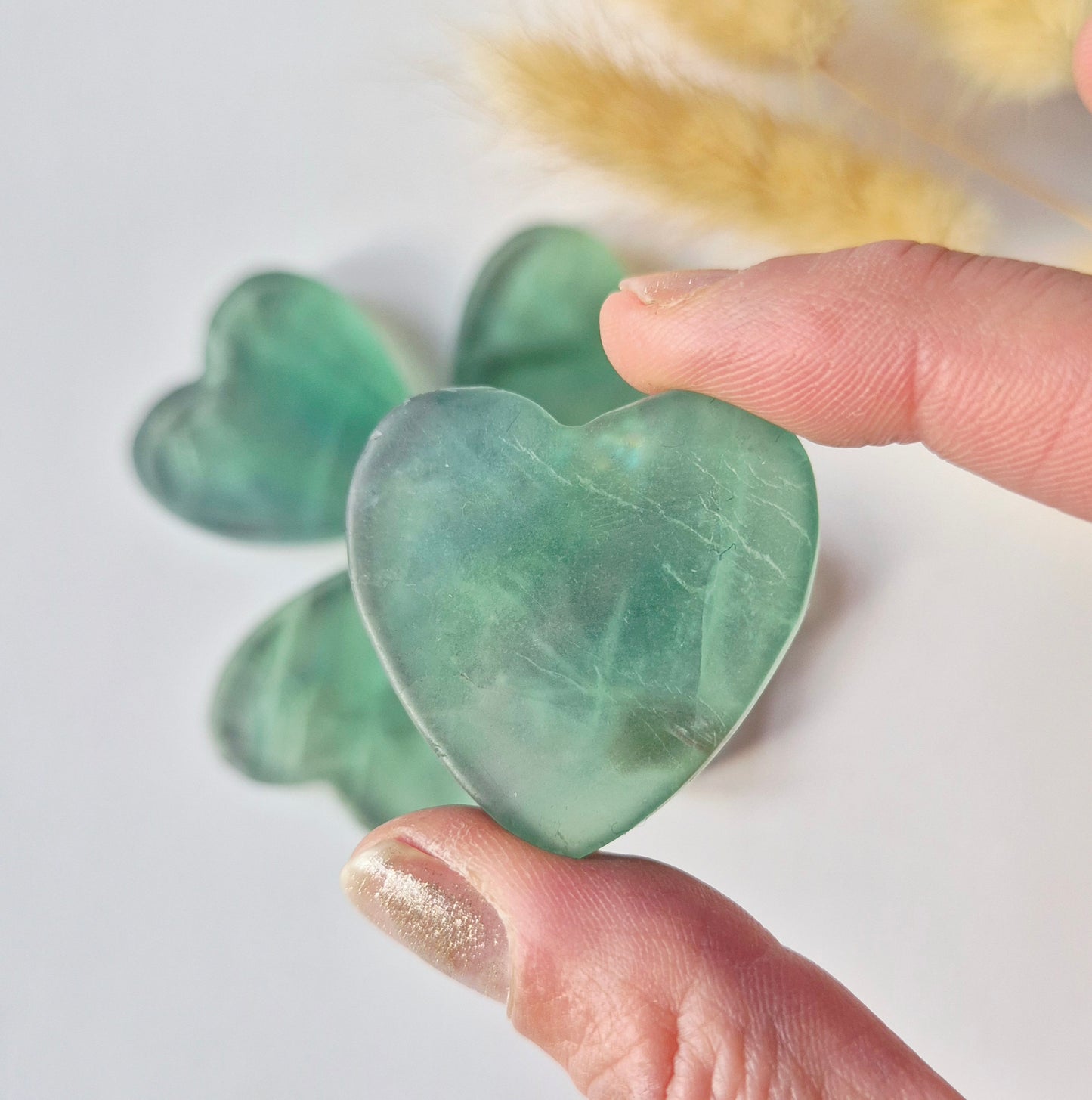 Edelsteen Hartje Zaksteen 3-4cm – Fluoriet