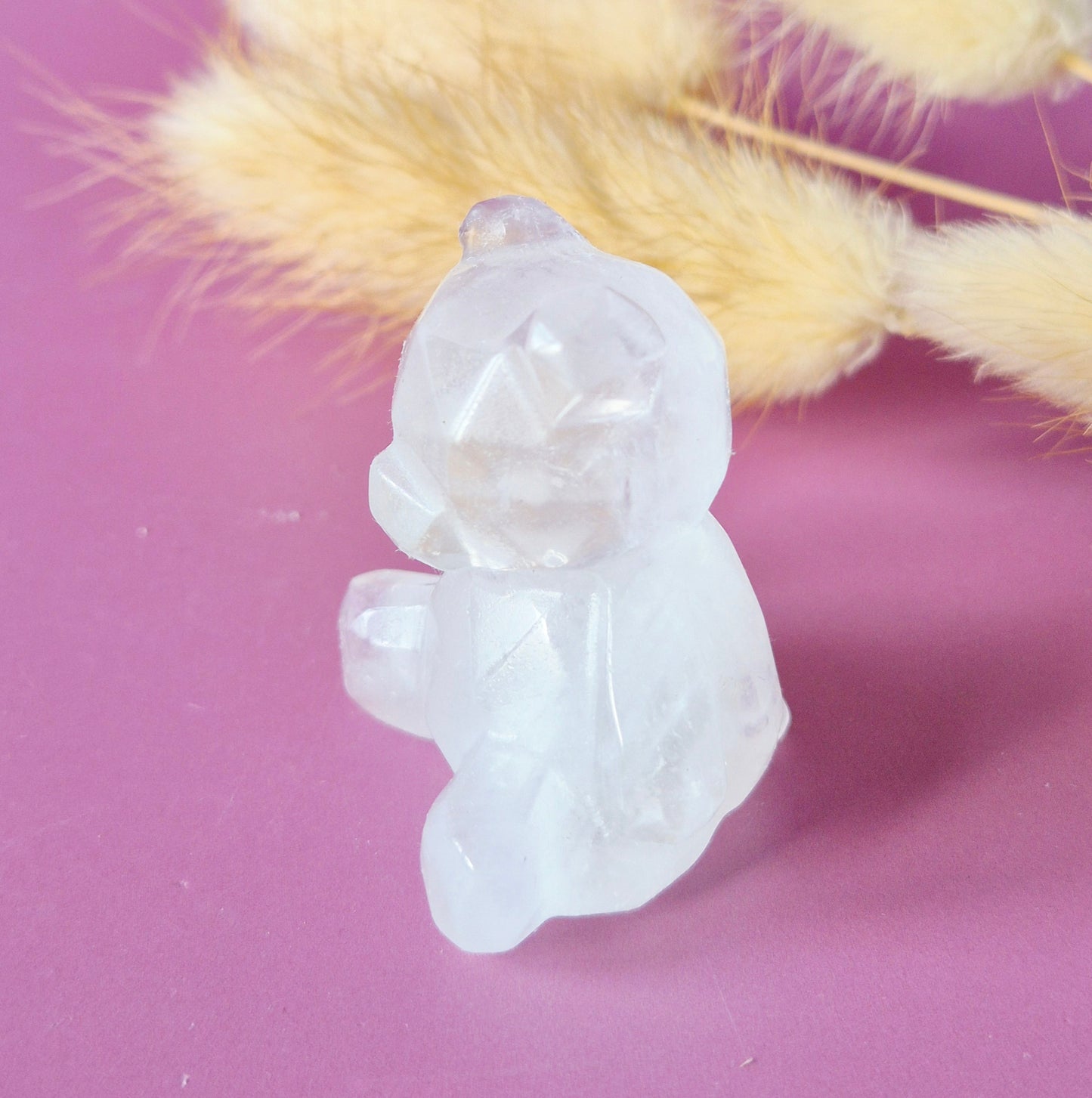 Edelsteen Facet Beer 4cm Crystal Carving – Bergkristal