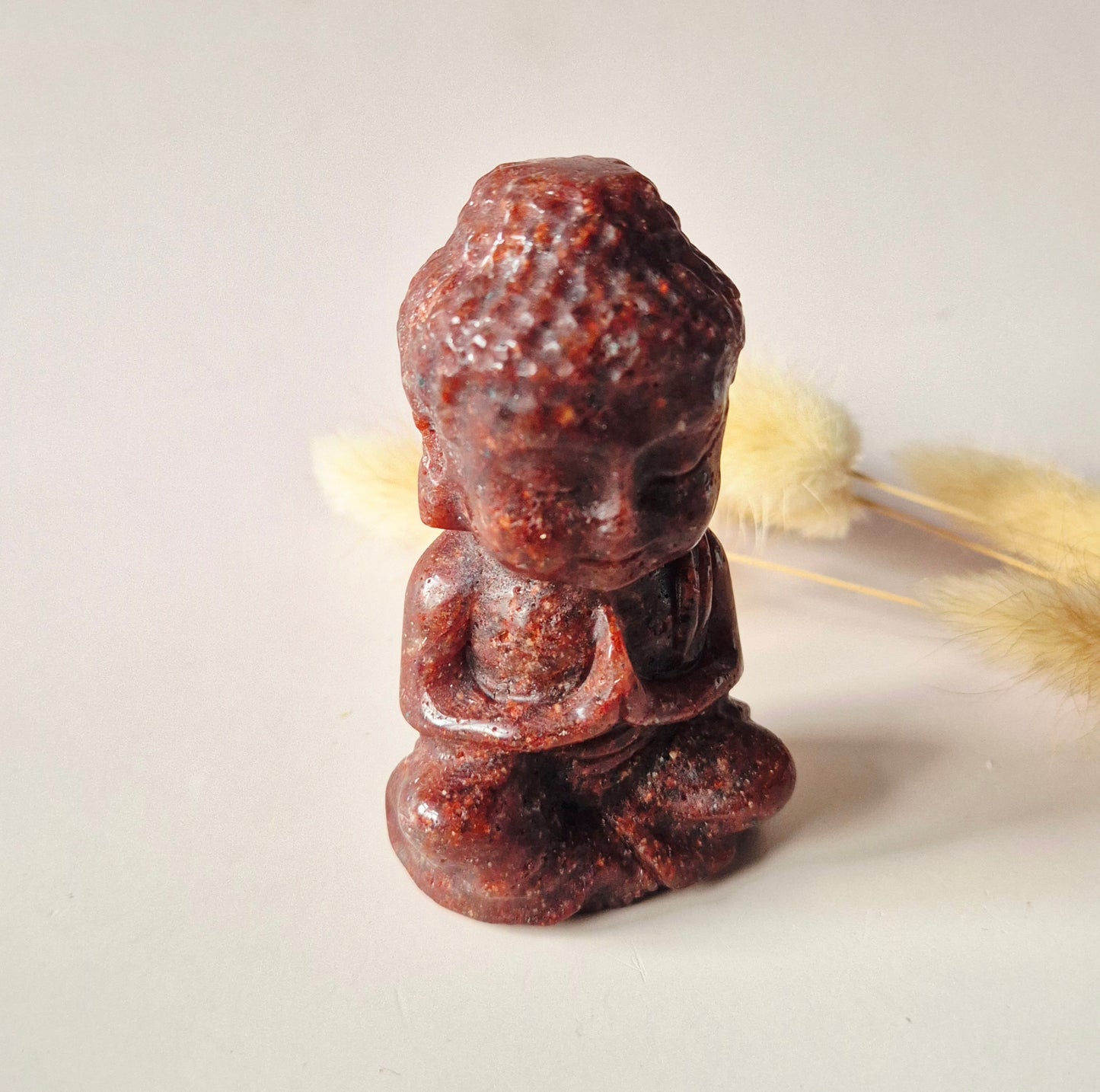 Edelstein Rosenquarz Buddha 5cm