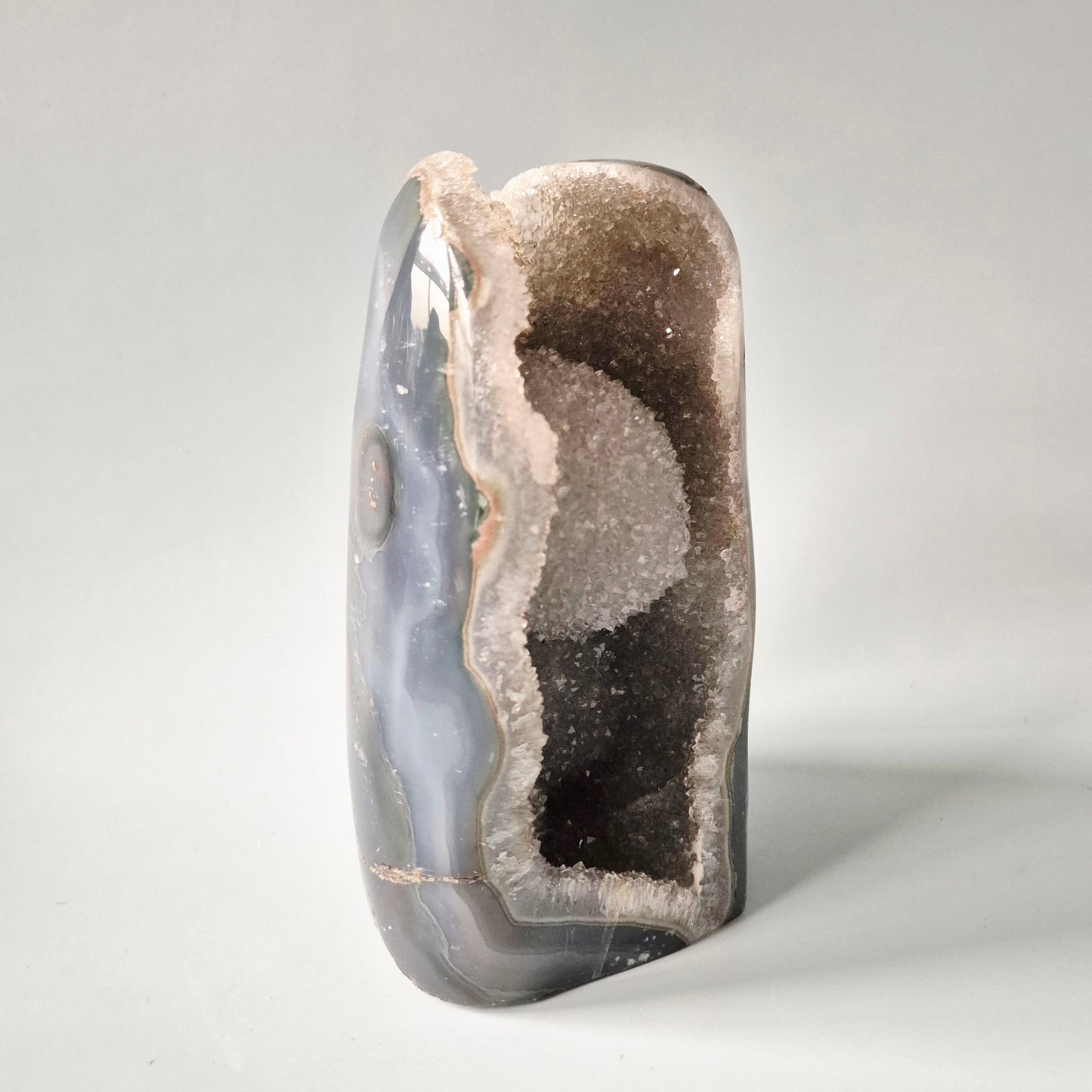 Druzy Agate - Teardrop Drop Standing Gemstone Crystal - C. 158gram