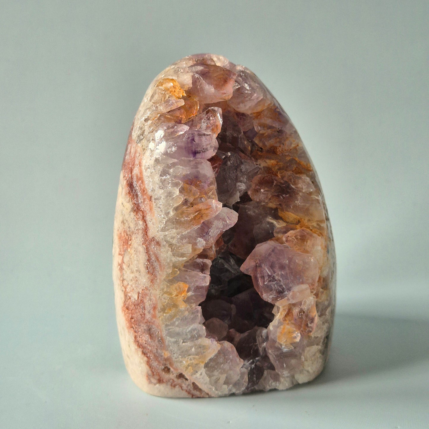 XL A+ Edelsteen Druzy Pink Amethist Geode Freeform van 900gram Statement Piece