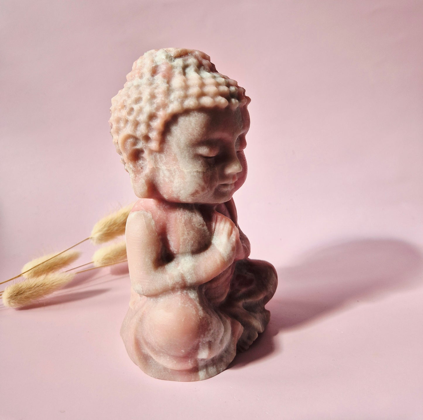 Edelstein Rosenquarz Buddha 5cm