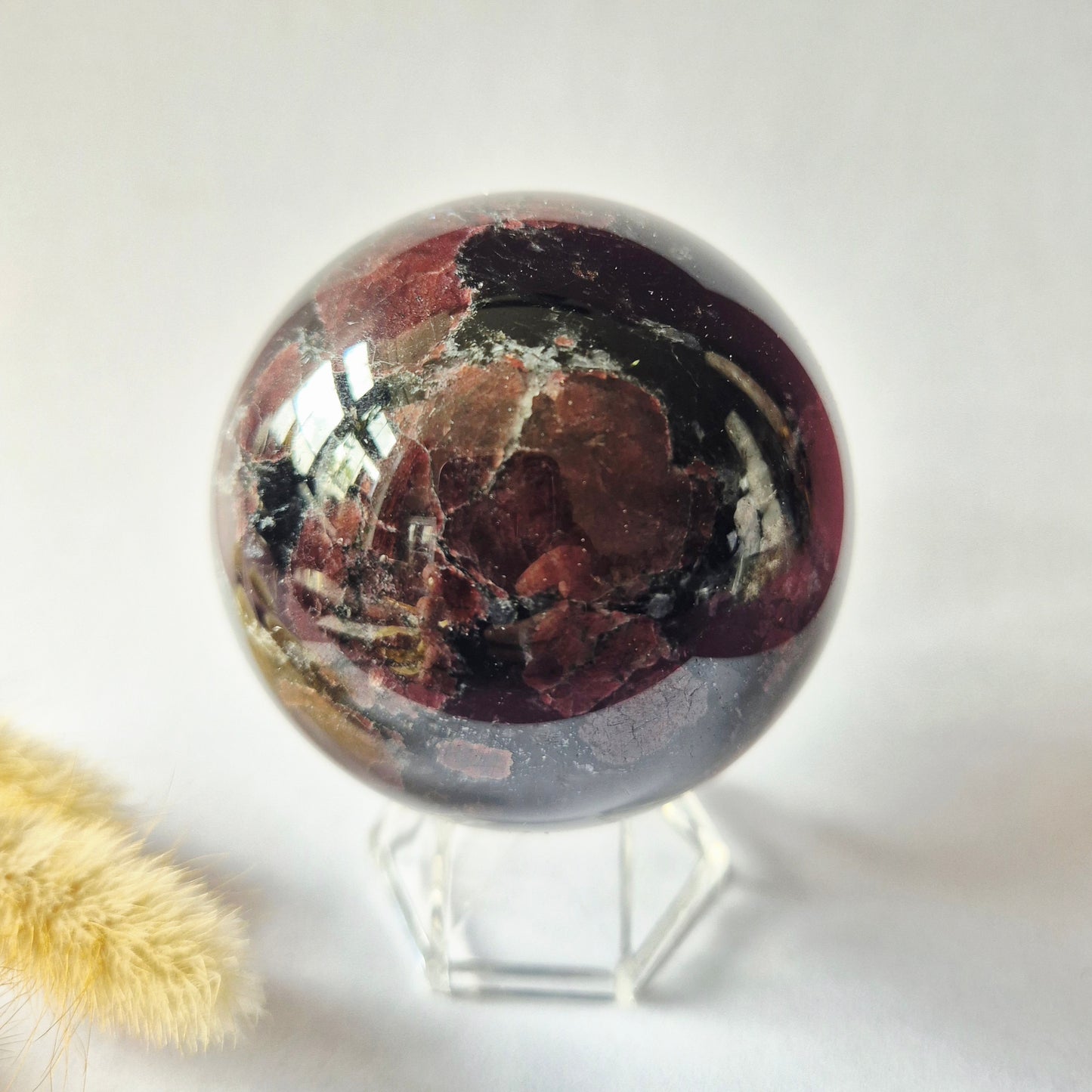 Kristall Edelstein Kugel Moosachat Druzy Kugel 90mm 971g