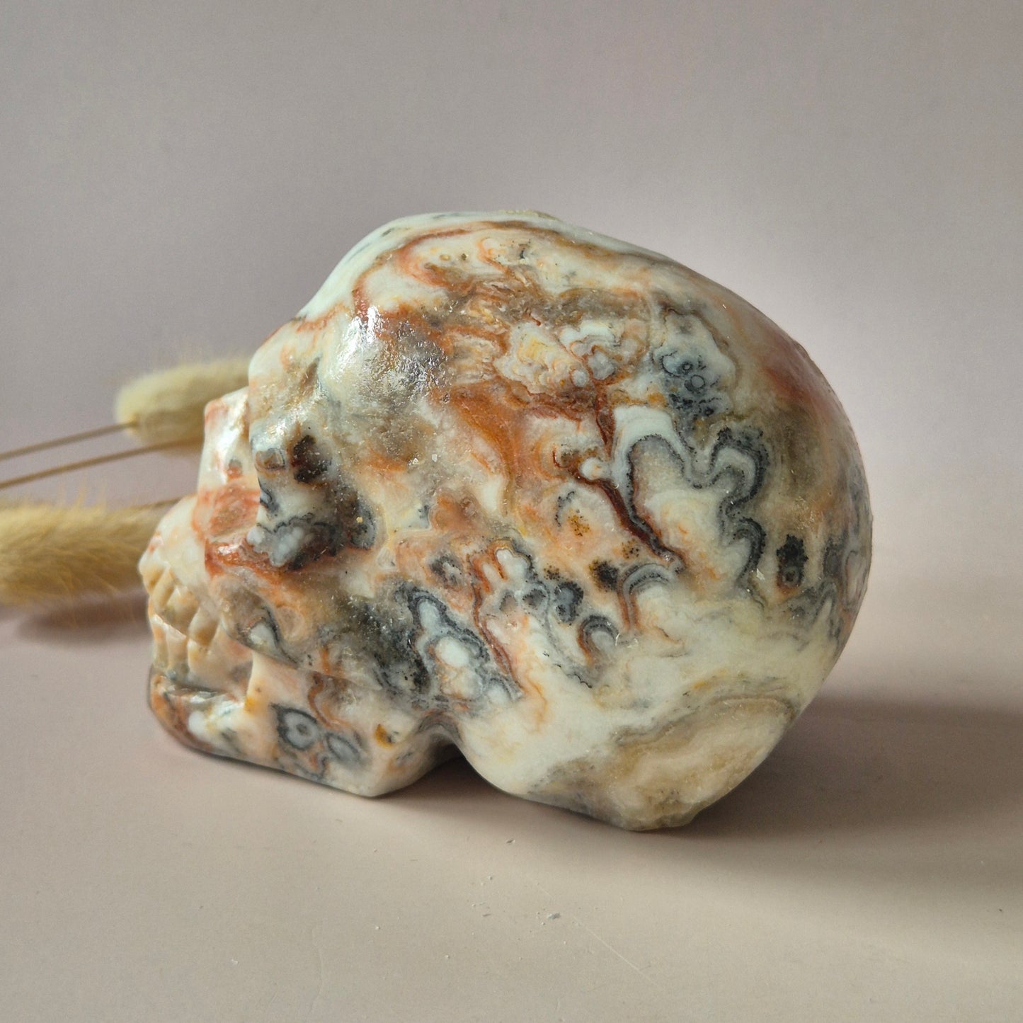 Edelsteinschädel Candy Fluoritschädel #8 | 374g – 7,5x6x5cm