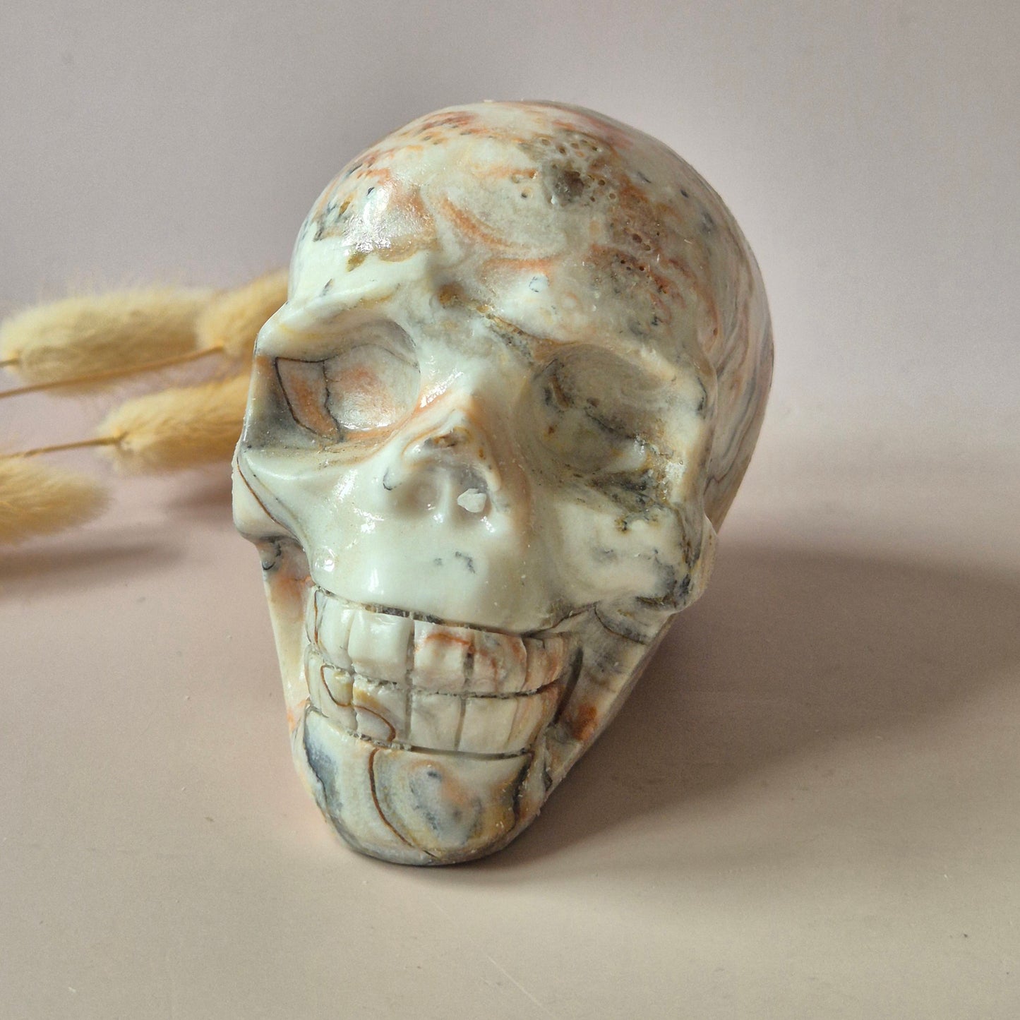 Edelsteinschädel Candy Fluoritschädel #8 | 374g – 7,5x6x5cm