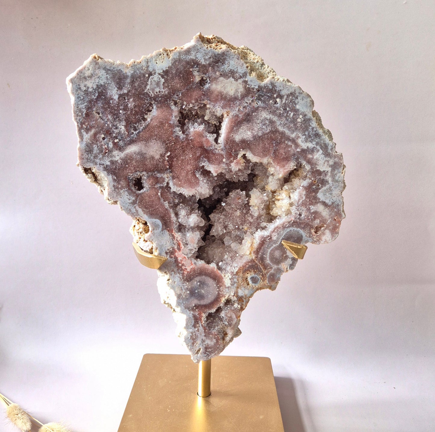 Druzy Pink Amethyst Freeforms & Flames – Magische, sanfte Energie