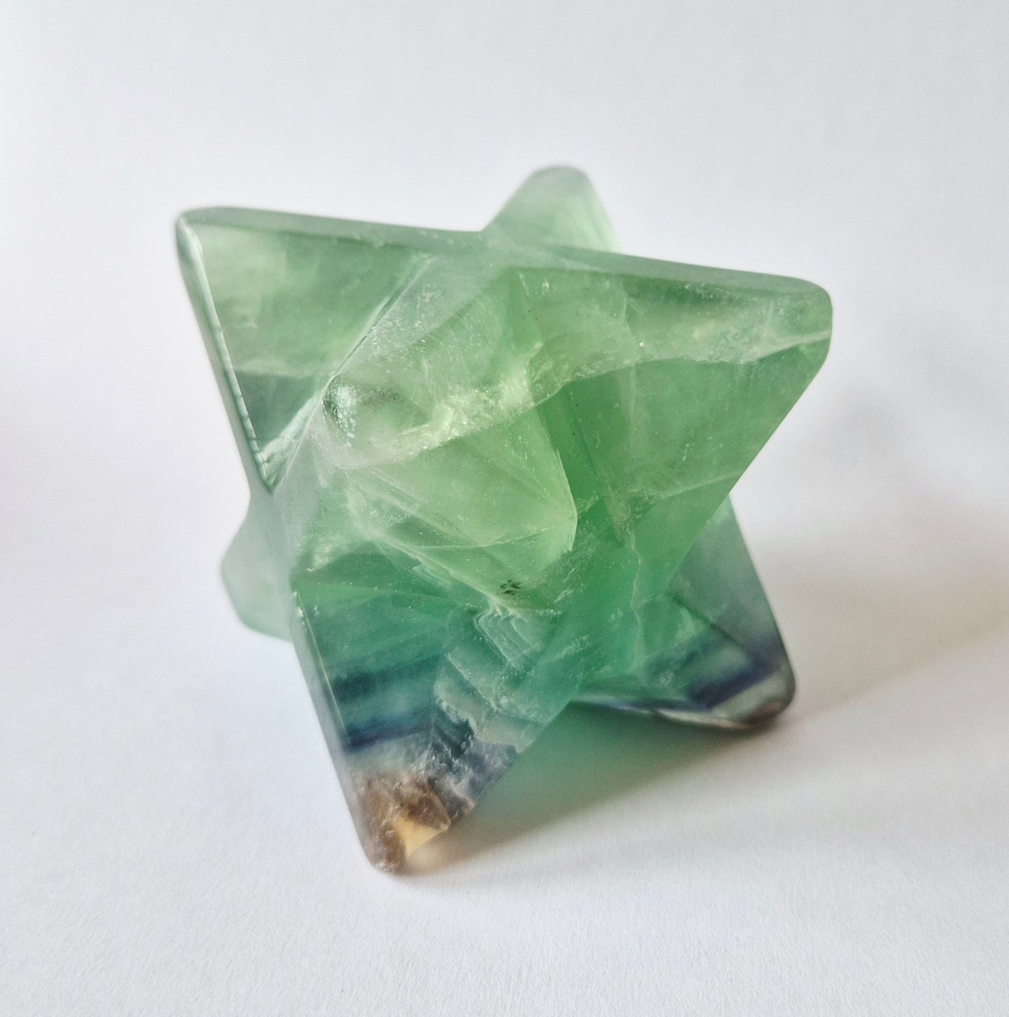 Kristall-Edelstein XXL Rosa Calcit Merkaba – 8 cm