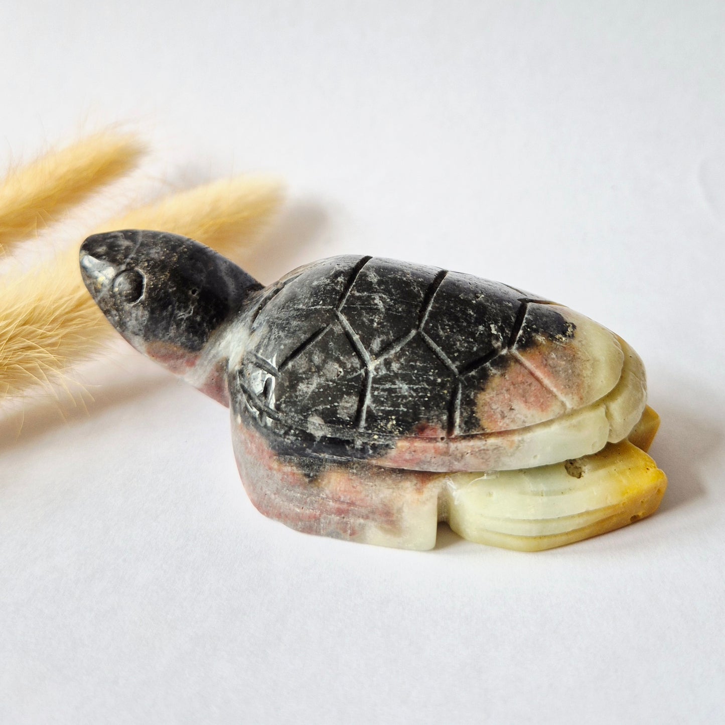 Caribbean Calcite Schildpad – 156 Gram Edelsteen Crystal Carving