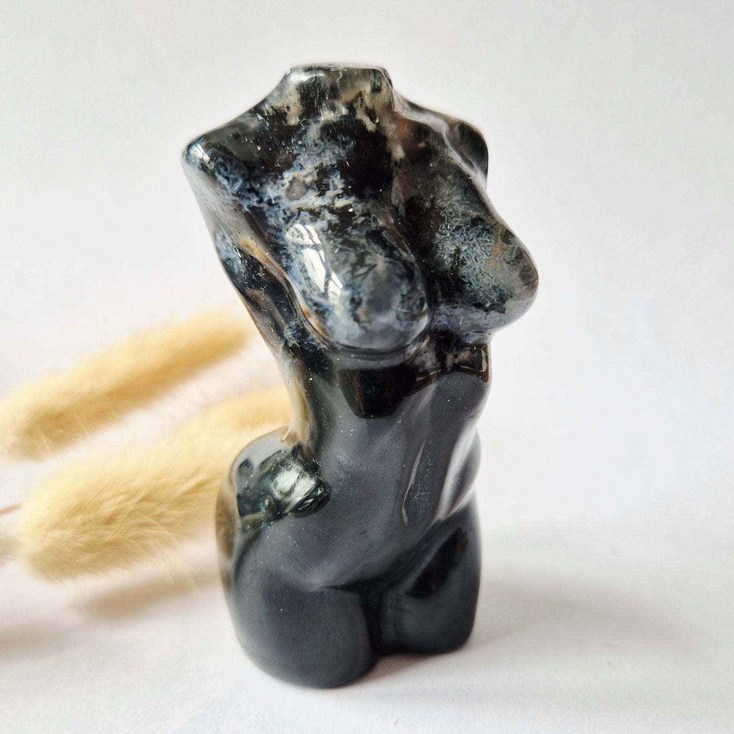 Edelsteinbüste einer Frau (8 cm) - Rosenquarz