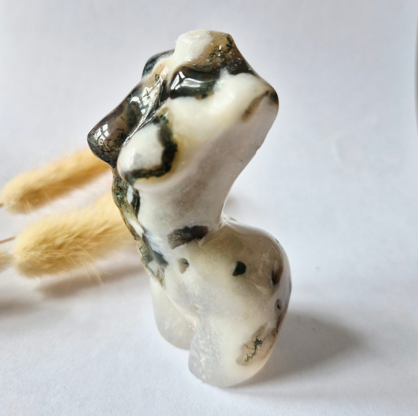 Edelsteinbüste einer Frau (8 cm) - Rosenquarz