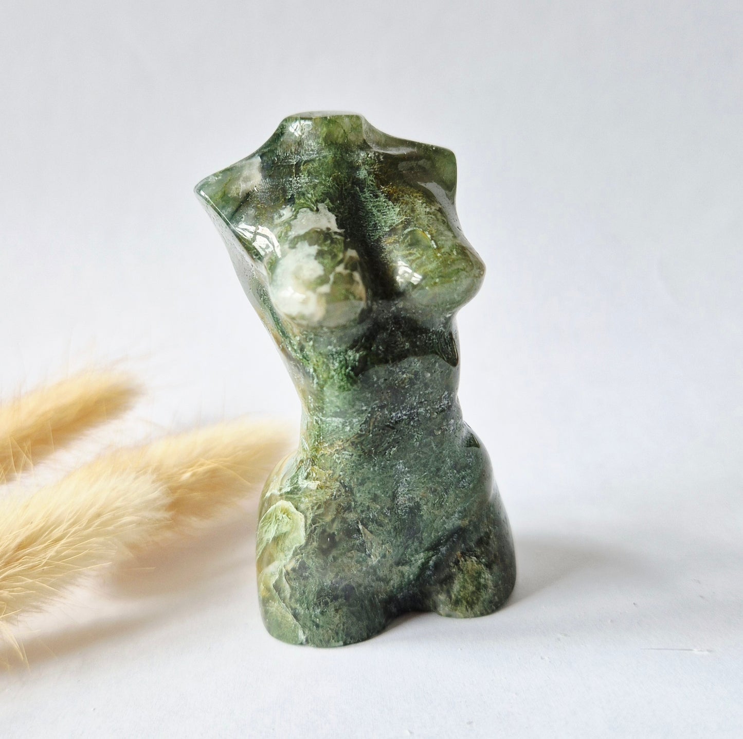 Edelsteinbüste einer Frau (8 cm) - Rosenquarz