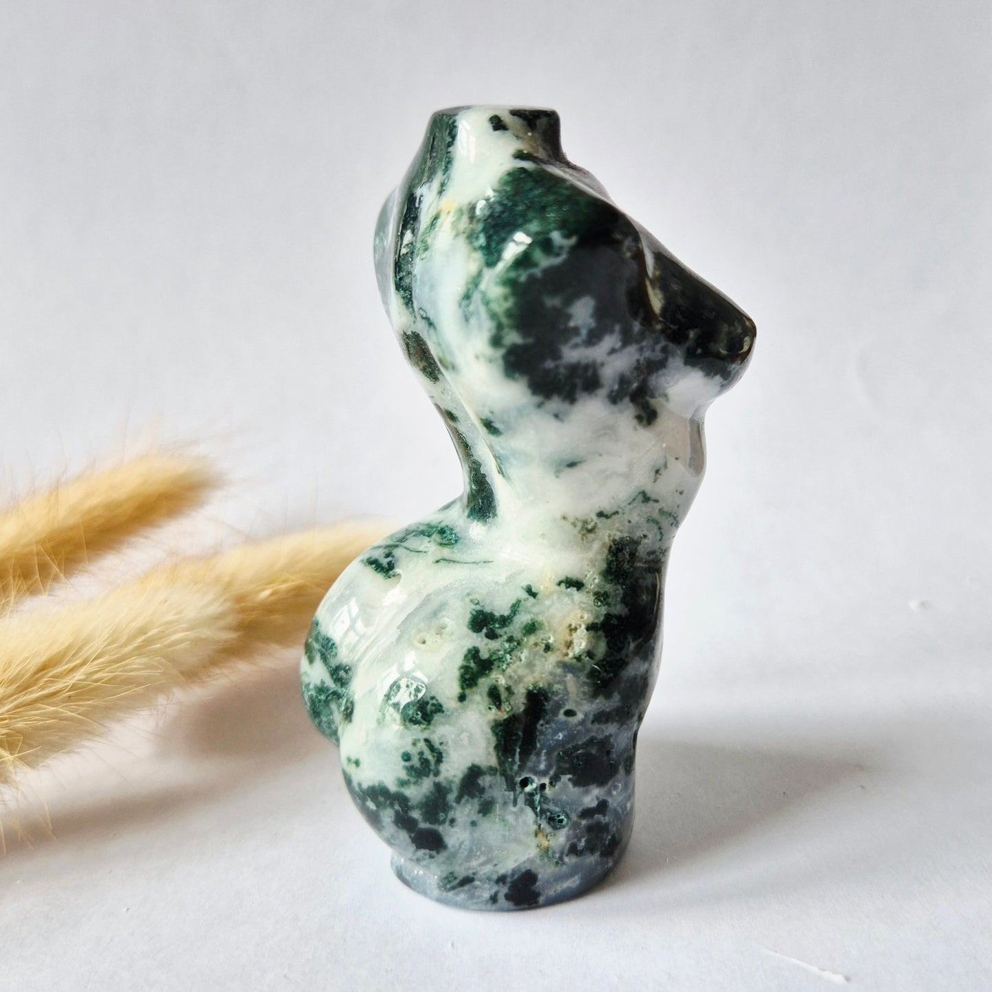 Edelsteinbüste einer Frau (8 cm) - Rosenquarz