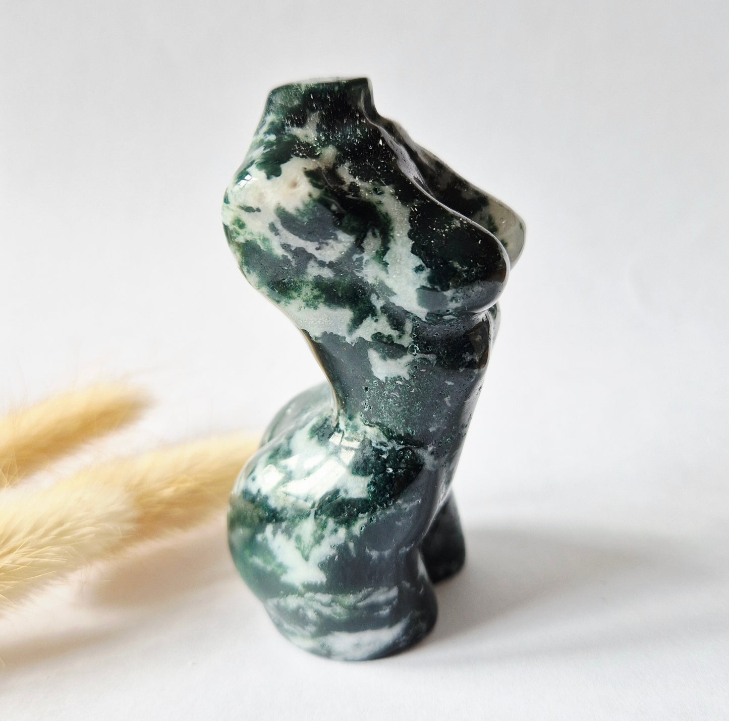 Edelsteinbüste einer Frau (8 cm) - Rosenquarz