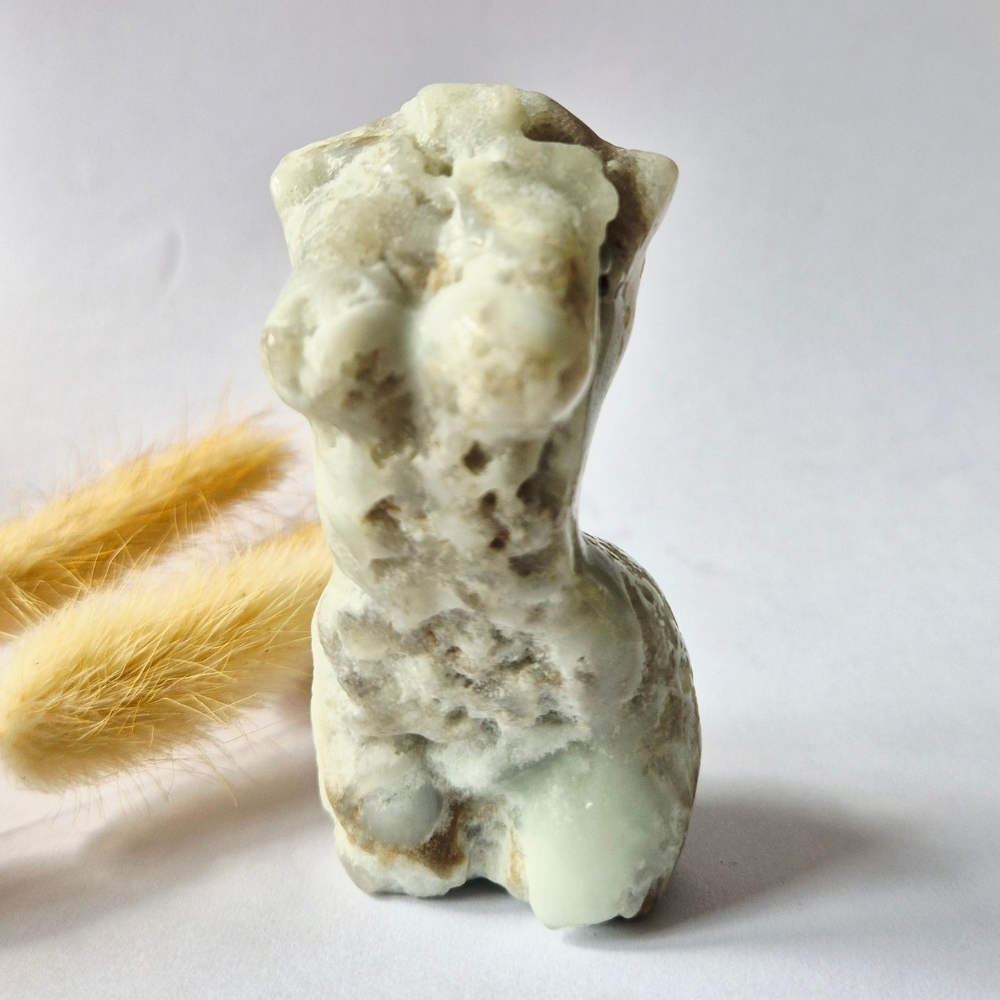 Edelsteinbüste einer Frau (8 cm) - Rosenquarz