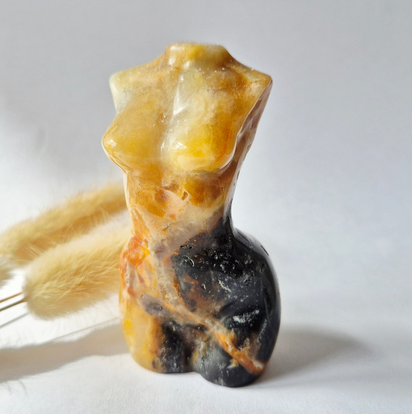 Edelsteinbüste einer Frau (8 cm) - Rosenquarz