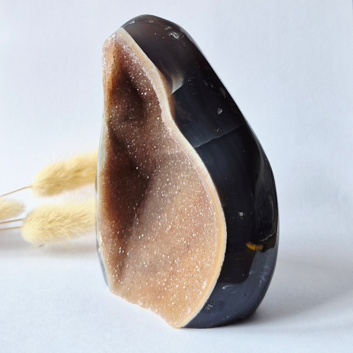 Druzy Agaat uit Uruguay – 791 gram | Natuurlijke Geode Edelsteen