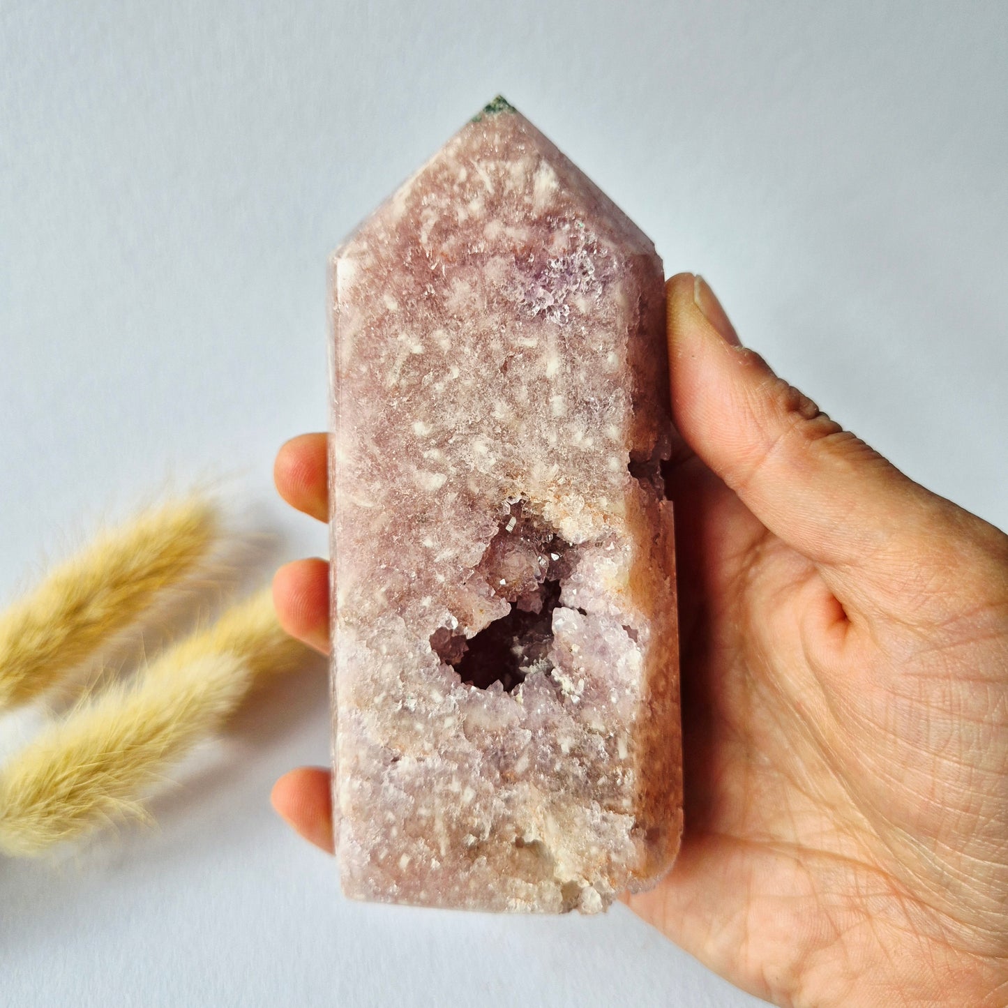 Druzy Pink Amethyst Freeforms & Flames – Magische, sanfte Energie