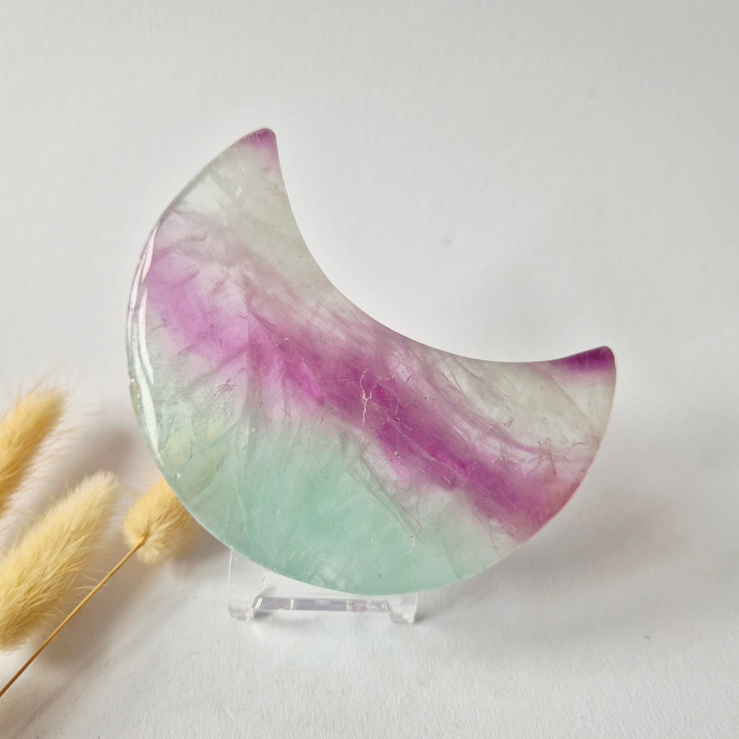 XL Grote Rainbow Fluoriet Maan 10-12cm - #11