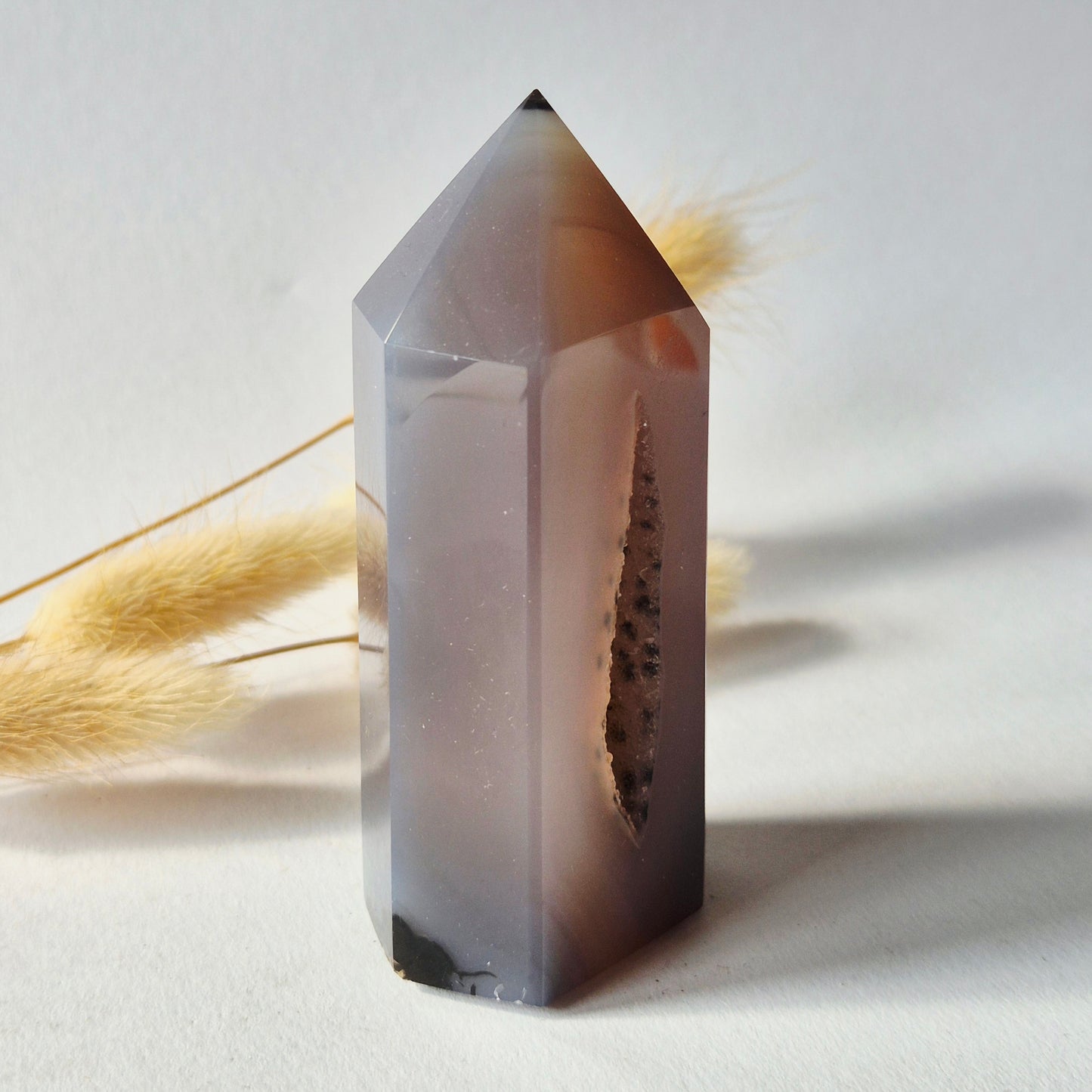 Druzy Agaat Toren uit Uruguay #106 – 151 gram | Natuurlijke Geode Edelsteen