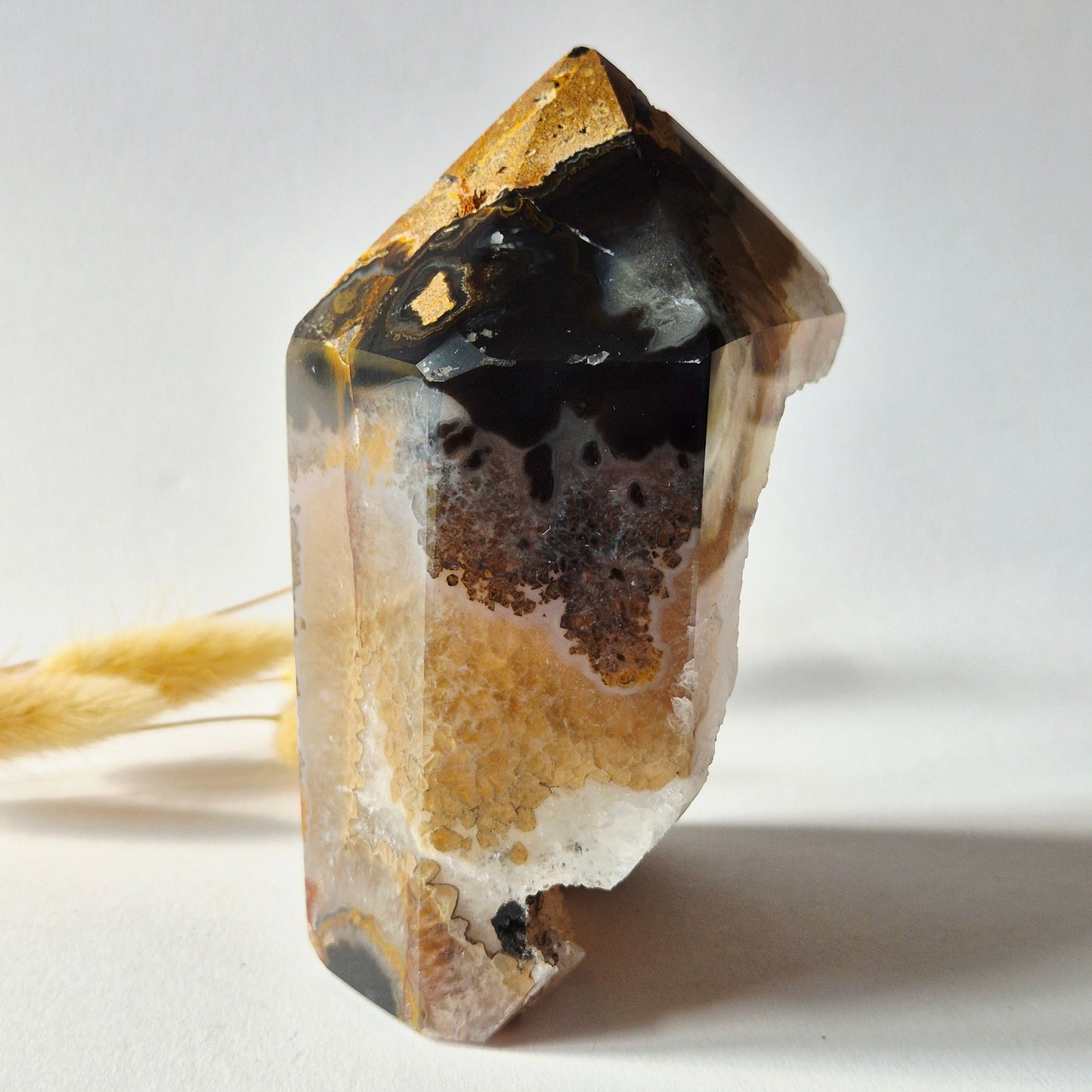 Druzy Agaat Toren uit Uruguay #111 – 599 gram | Natuurlijke Geode Edelsteen