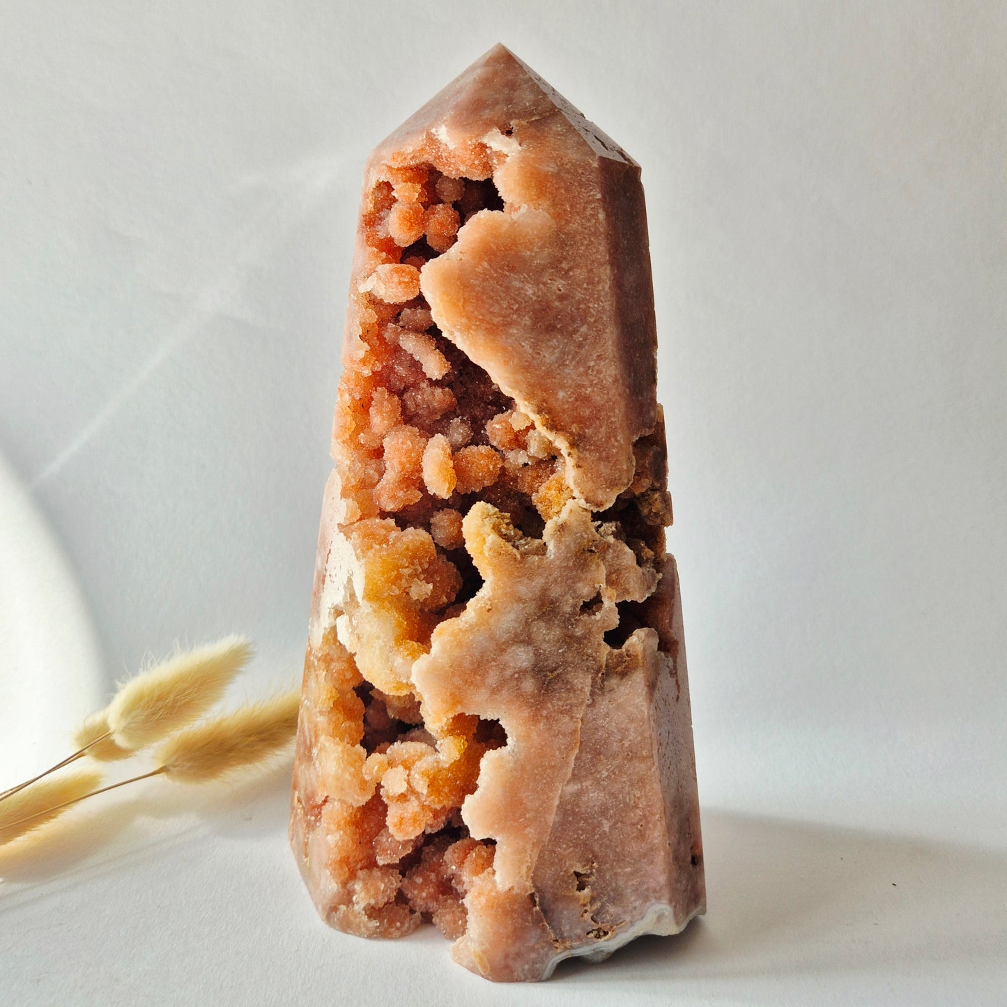 Roze Amethist Druzy Toren – 1802 gram | Uniek Kristalkunstwerk uit Brazilië