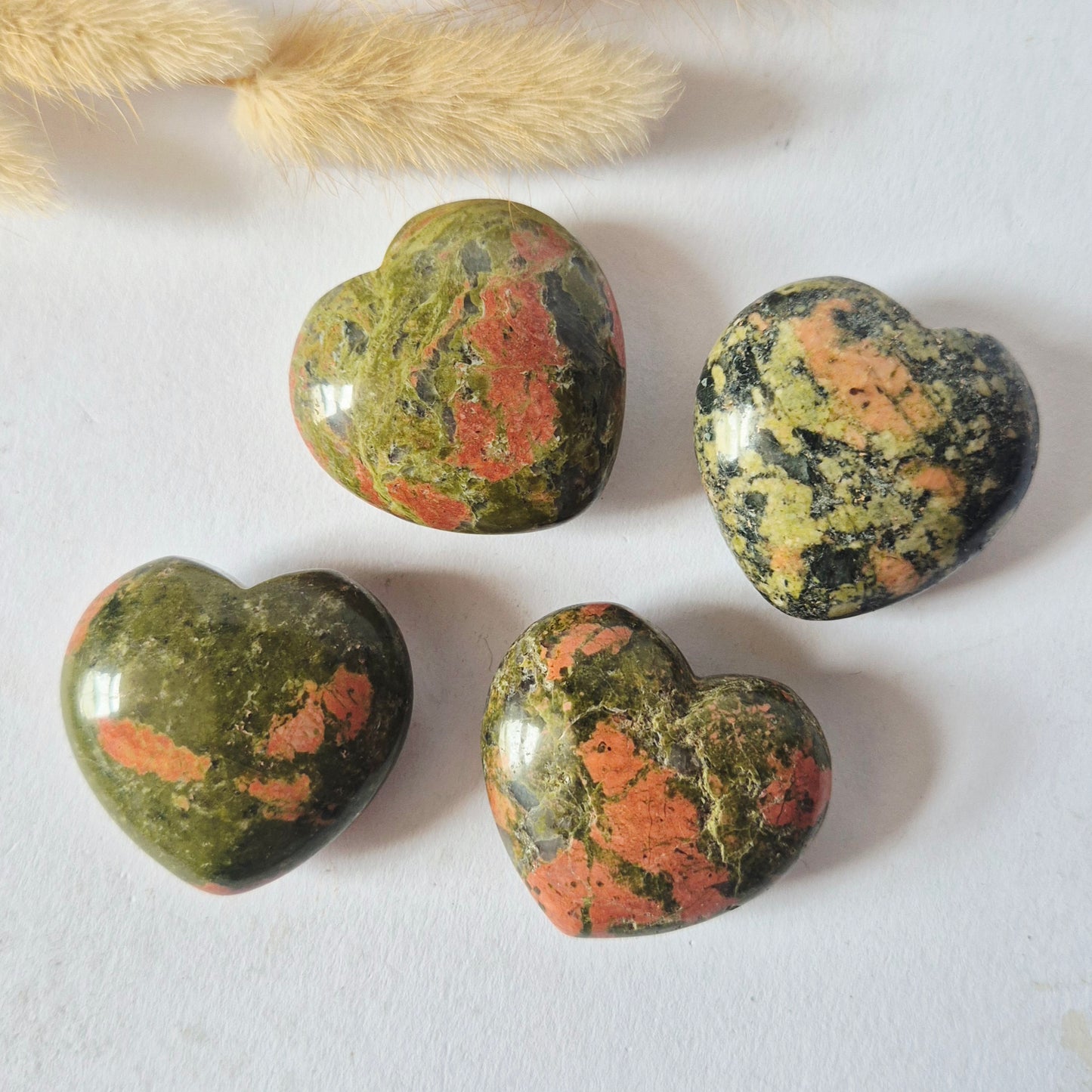 Edelsteen Bol Hartje Zaksteen 3-4cm – Unakiet