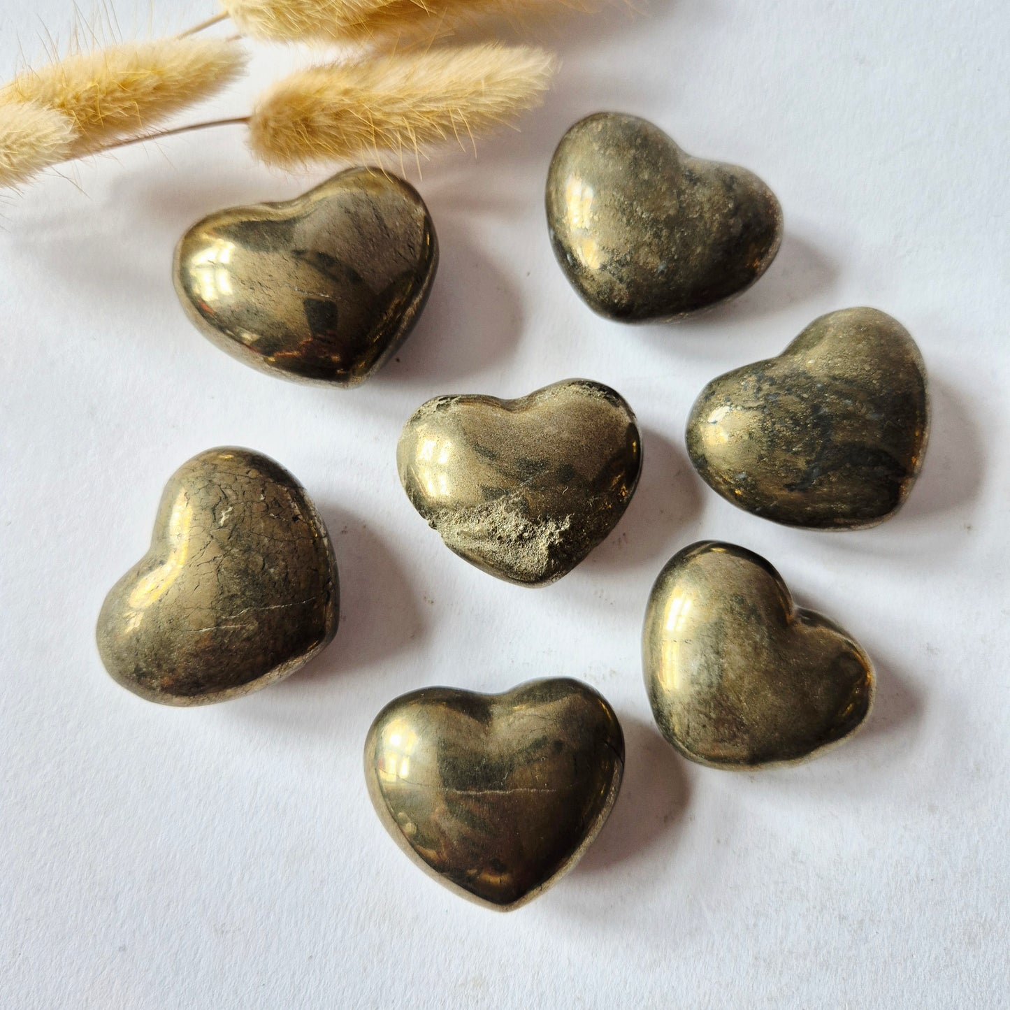 Edelsteen Bol Hartje Zaksteen 3-4cm – Pyriet