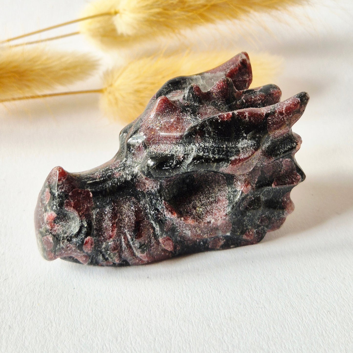Granaat Dragon Skull – 6 cm (Halloween collectie)