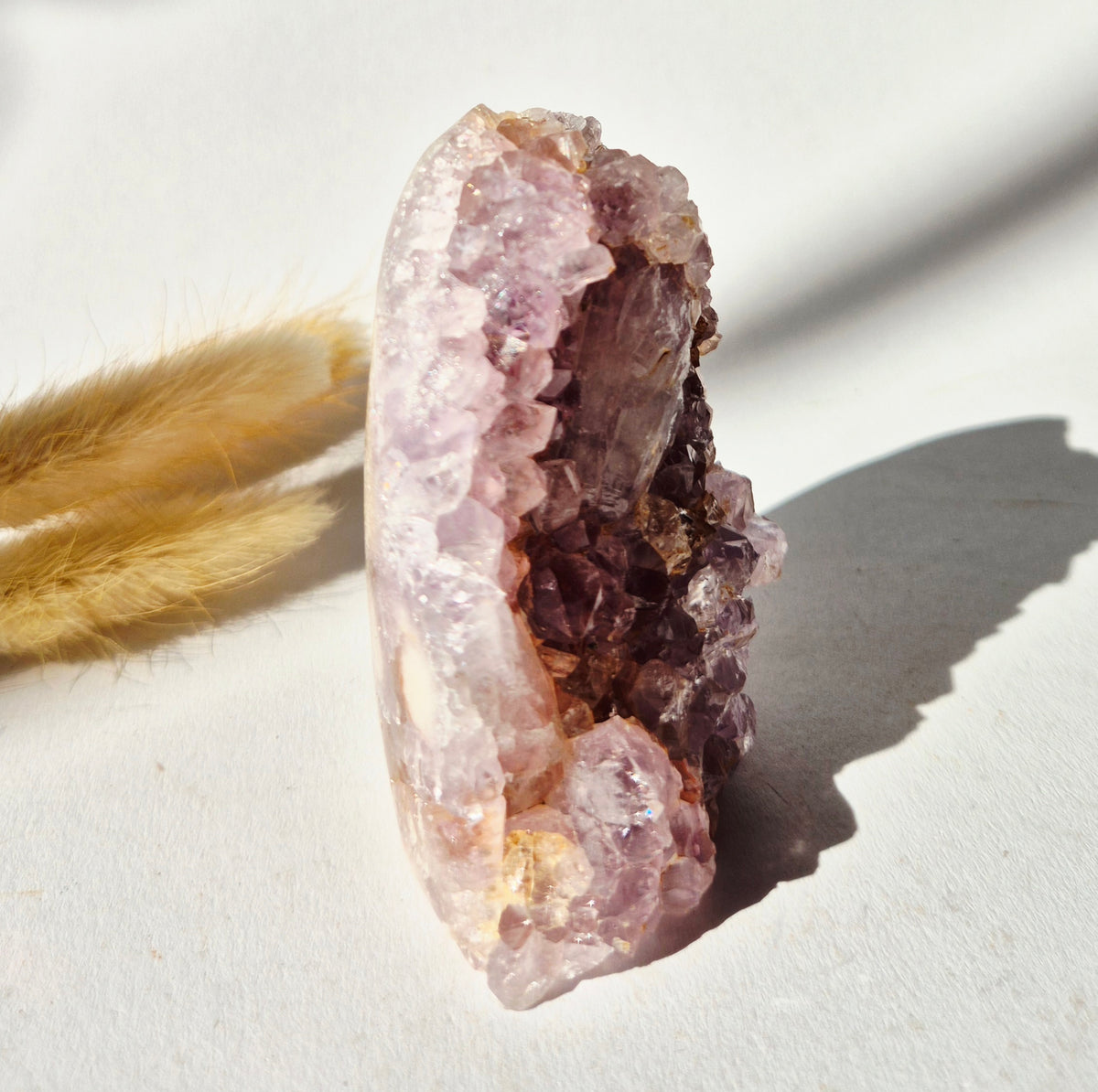 Roze Amethist Druzy Freeform 228gram – AA+ Natuurlijke Pink Amethyst uit Brazilië
