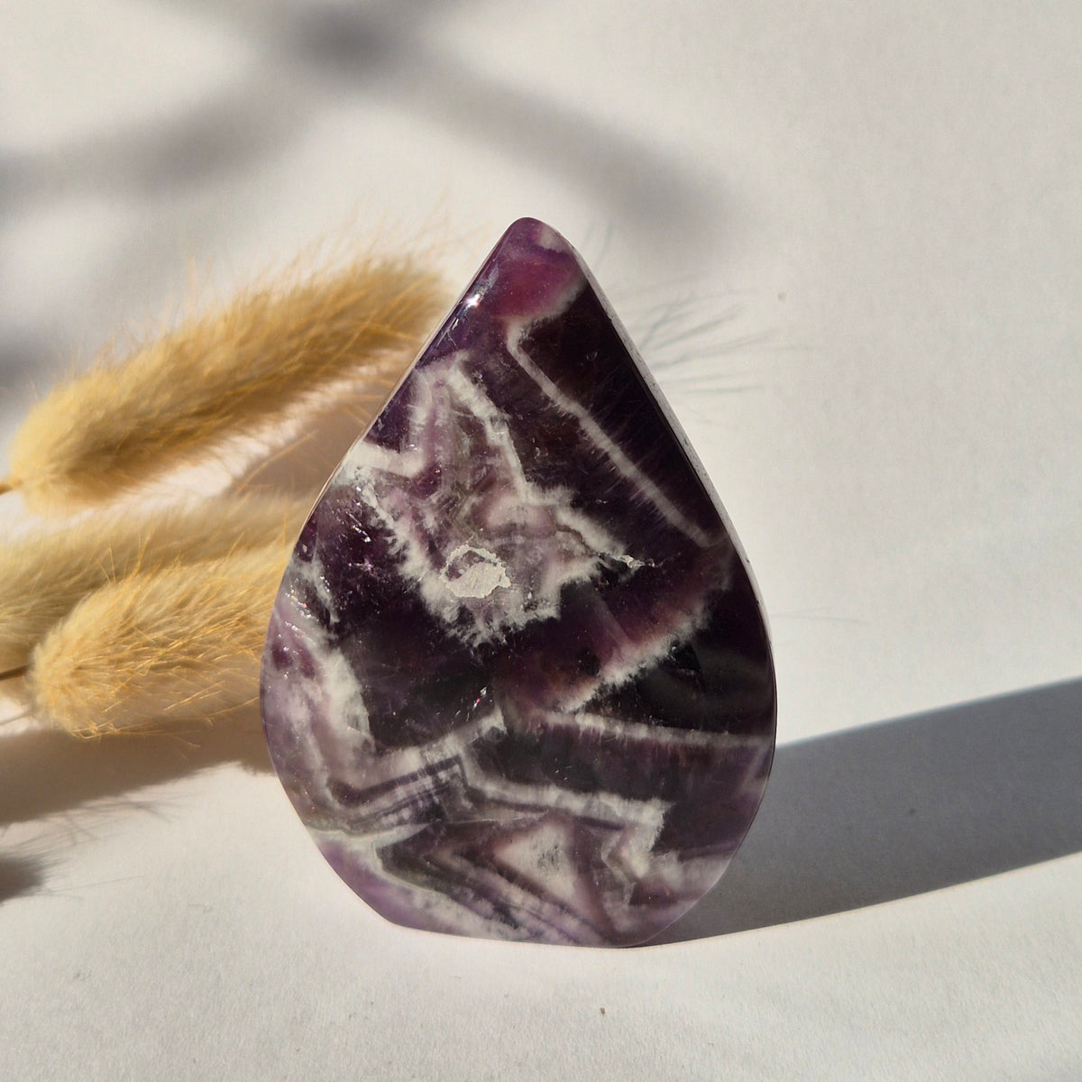Dream Amethyst - Teardrop Drop Standing Gemstone Crystal - G. 173gram