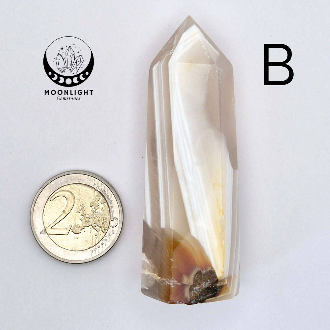 Hand crafted Flower Agate Tower