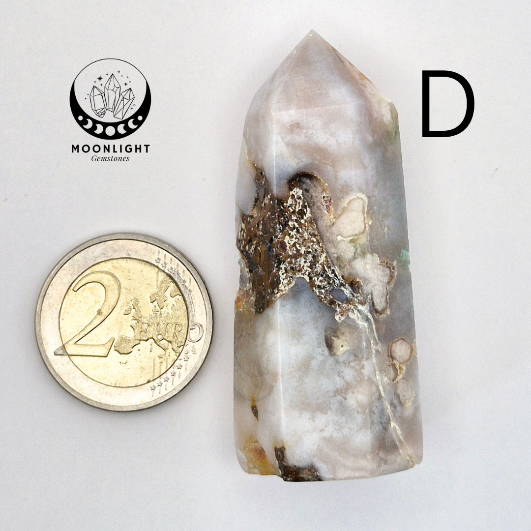 Hand crafted Flower Agate Tower