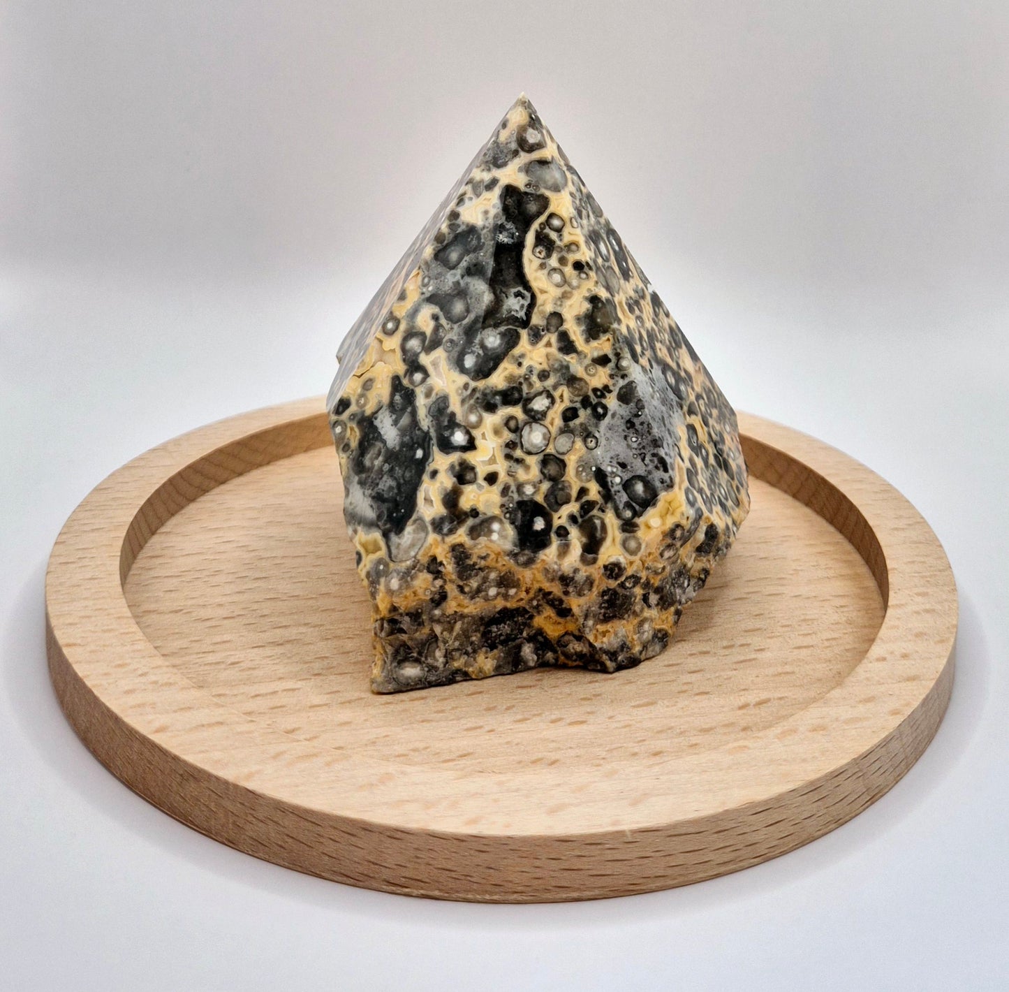 Crazy Agate Point (Half Raw, Half Polished)