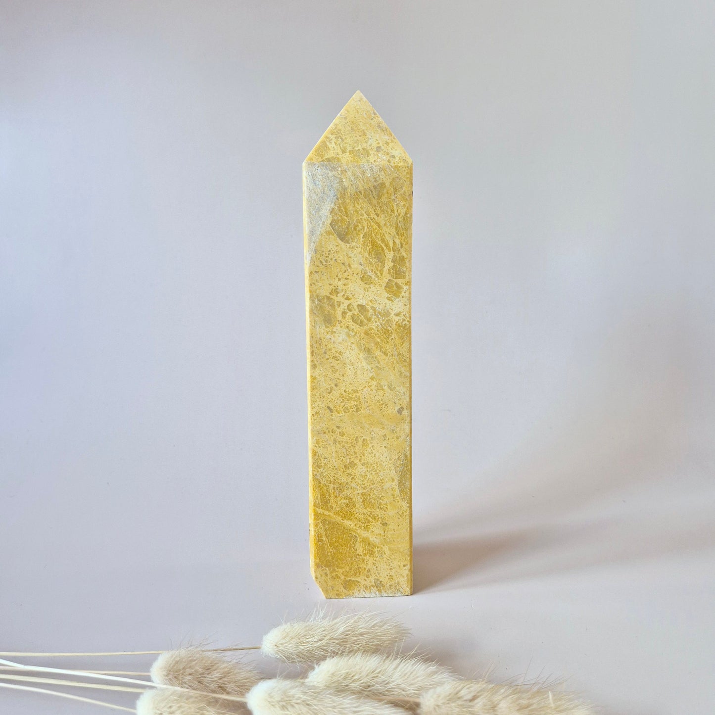Ontdek de krachtige energie van Gele Jaspis met deze toren van 21 cm en 800 gram. Ideaal voor focus, bescherming en innerlijke kracht. Direct leverbaar bij Moonlight Gemstones.