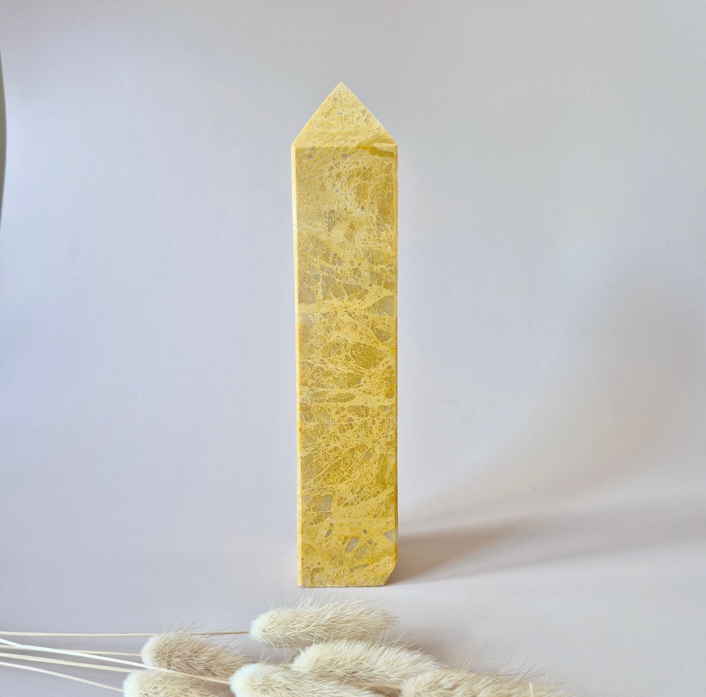 Ontdek de krachtige energie van Gele Jaspis met deze toren van 21 cm en 800 gram. Ideaal voor focus, bescherming en innerlijke kracht. Direct leverbaar bij Moonlight Gemstones.