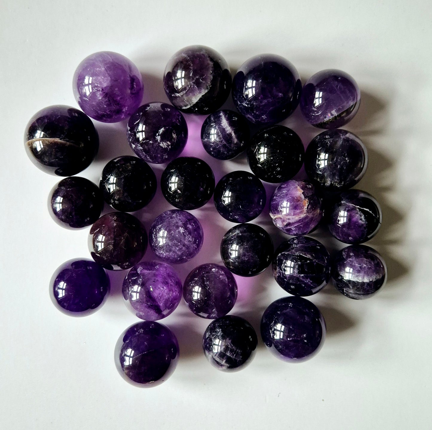 Experience tranquility with an Amethyst Sphere (2-3cm). Ideal for stress relief, meditation, and enhancing your spiritual connection.