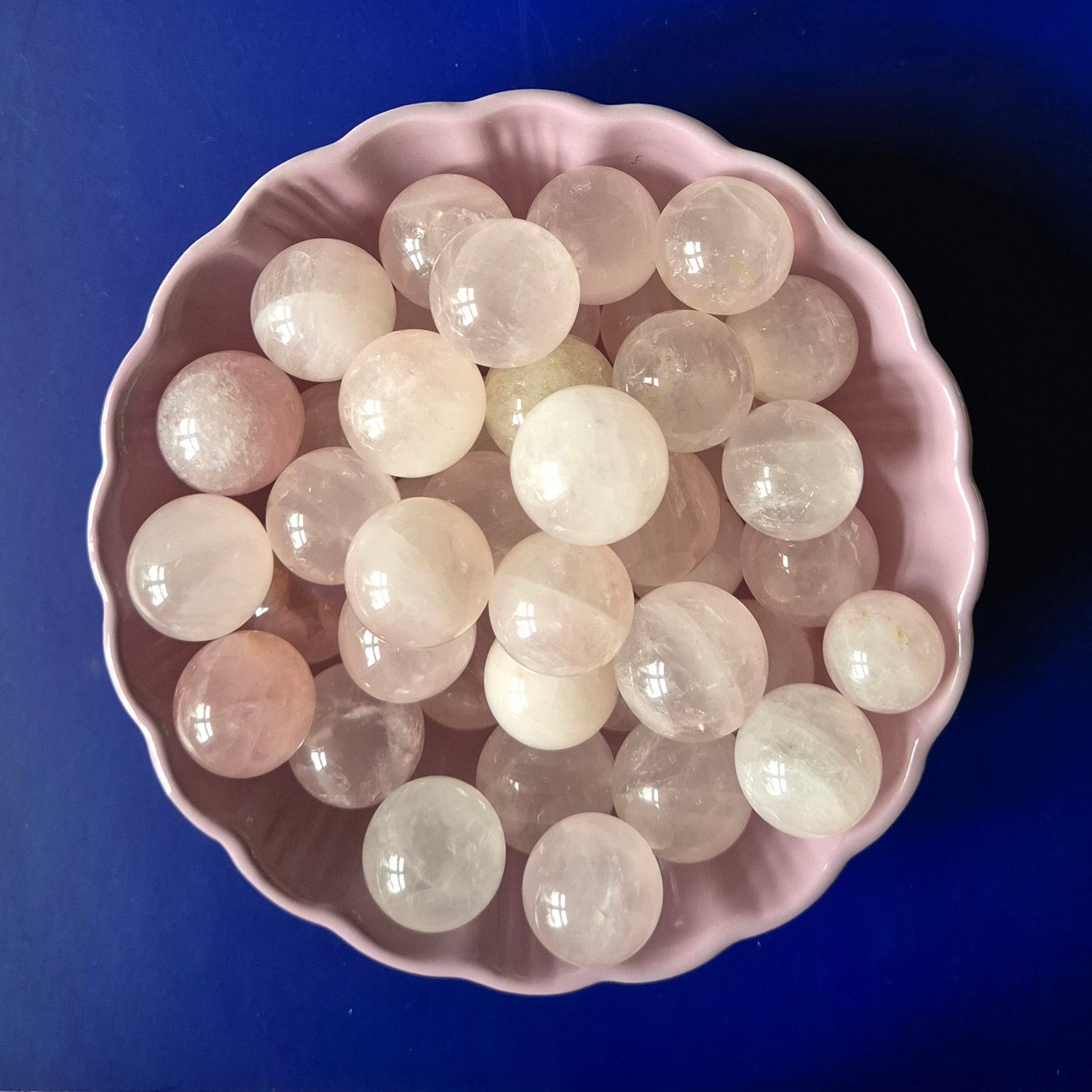 Discover Rose Quartz Spheres (1cm & 2cm) for love, healing, and emotional balance. Ideal for gifts, crystal confetti, or daily energy work.