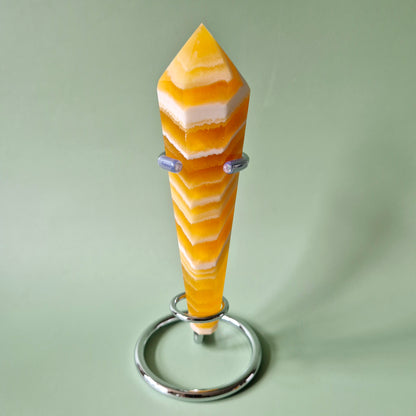 Gele Calciet Scepter  op Standaard 10-13cm