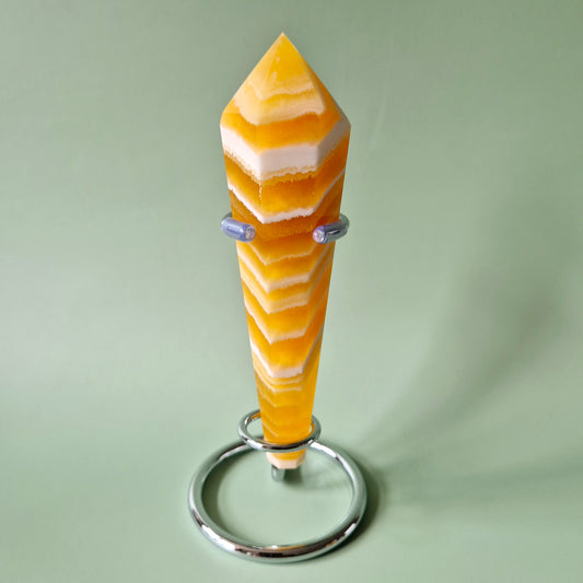 Gele Calciet Scepter  op Standaard 10-13cm