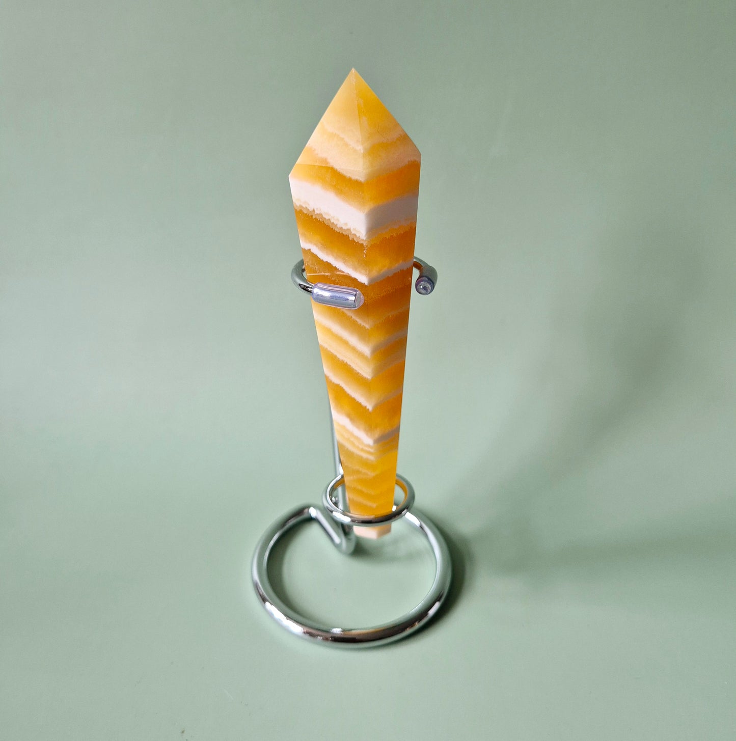 Gele Calciet Scepter  op Standaard 10-13cm